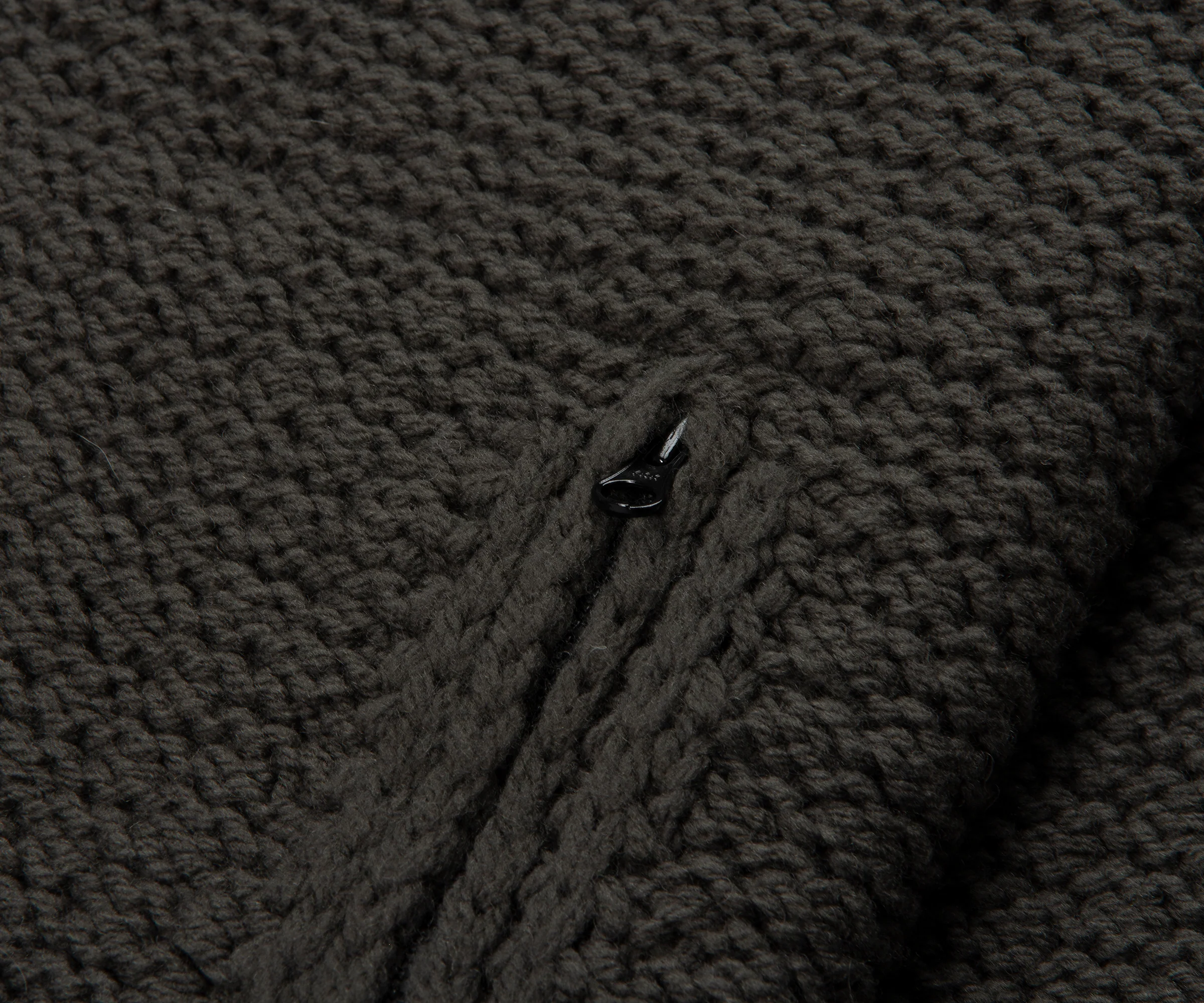 Stone Island Green Chunky Knitted Full Zip Cardigan - Image 2
