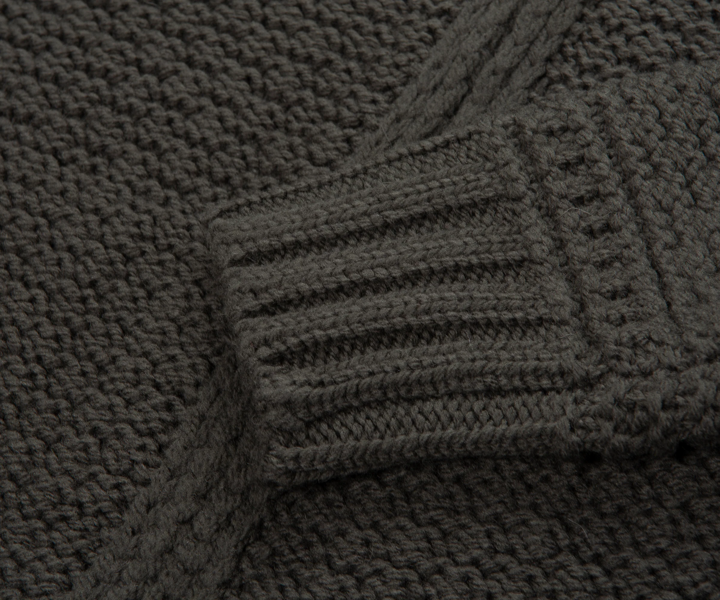 Stone Island Green Chunky Knitted Full Zip Cardigan - Image 3