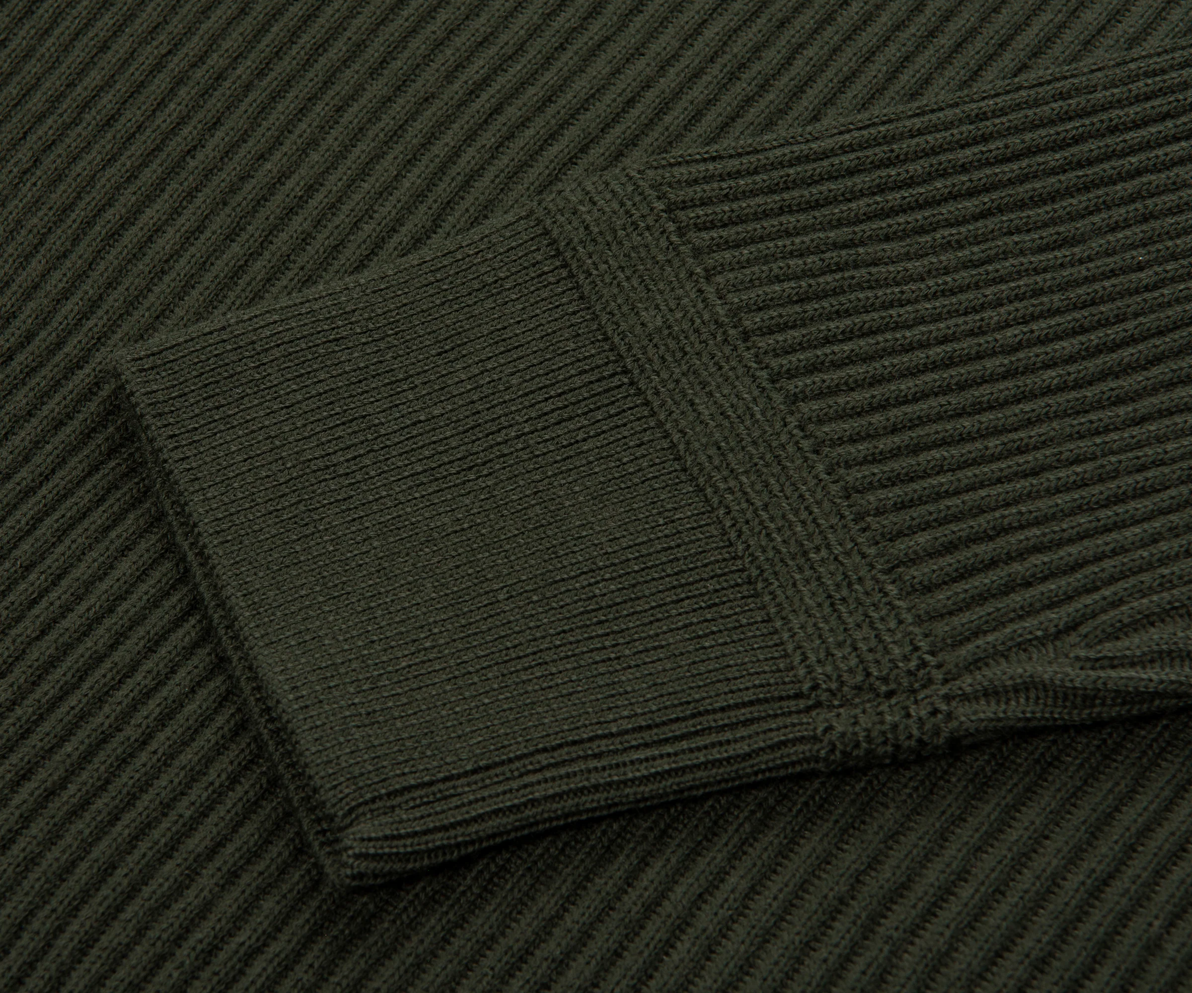 Stone Island Green Knitted Ribbed Roll Neck - Image 4