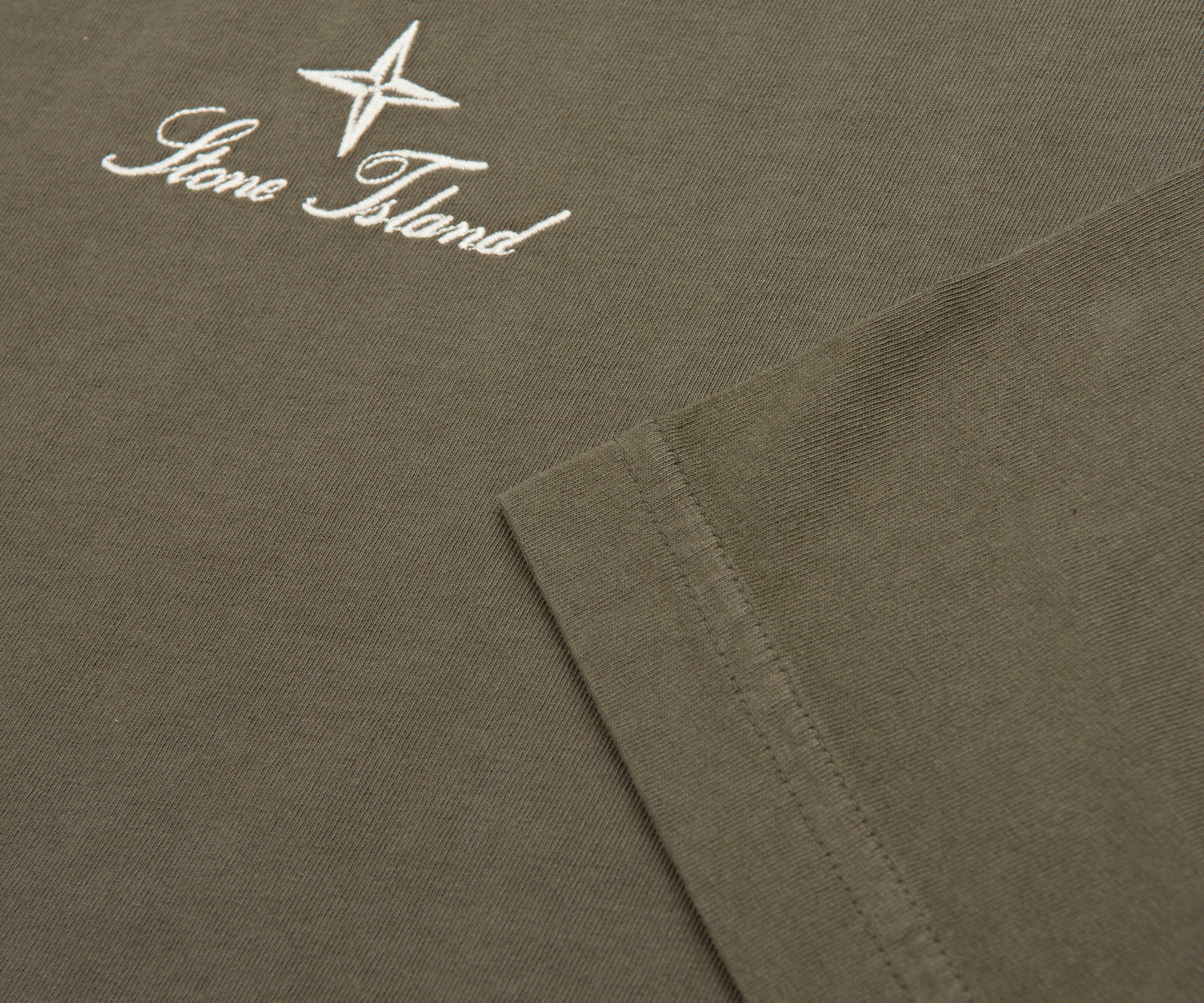 Stone Island Green Stitched Back Embroidered Logo T-Shirt - Image 4