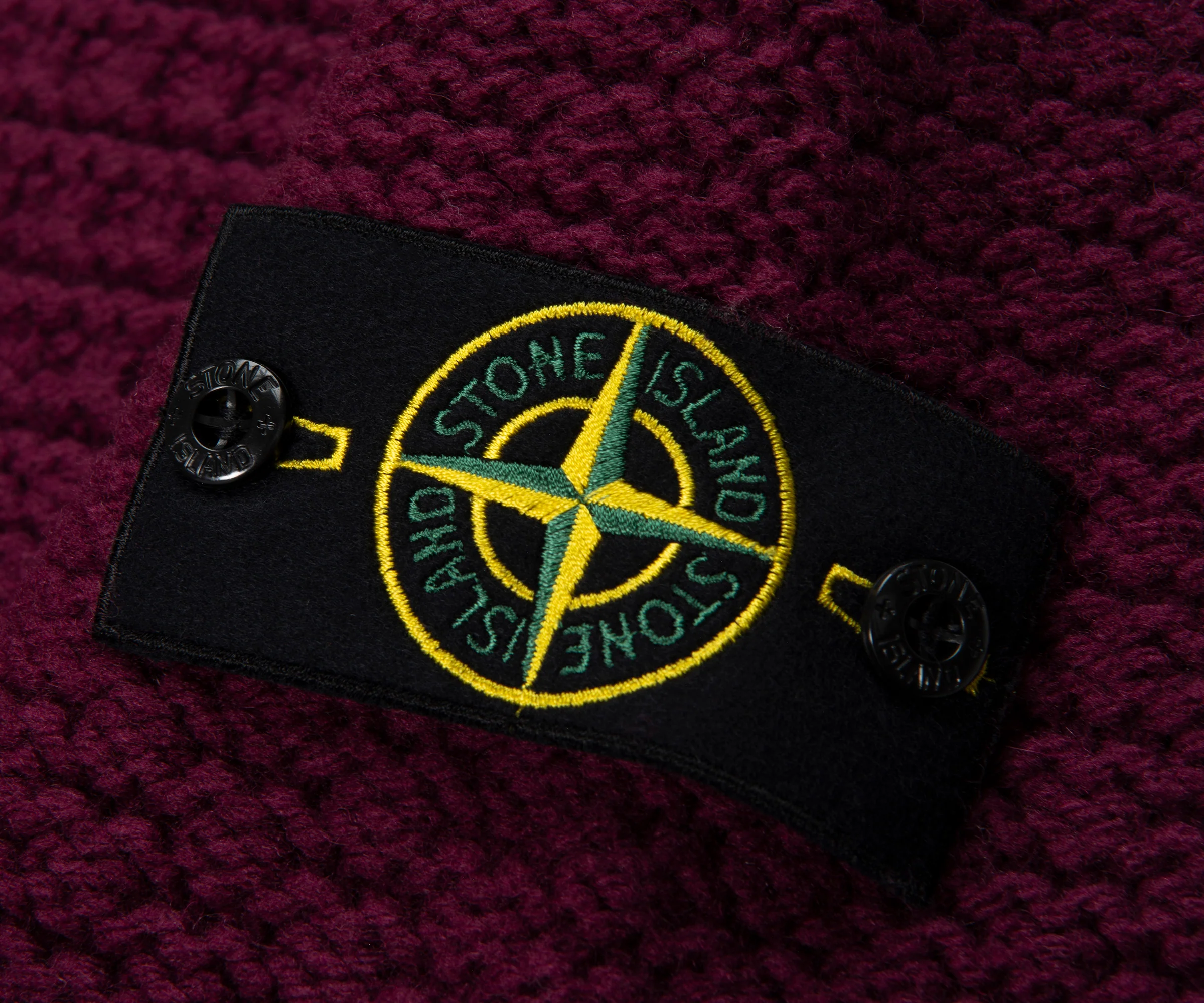 Stone Island Maroon Knitted Sweater - Image 3