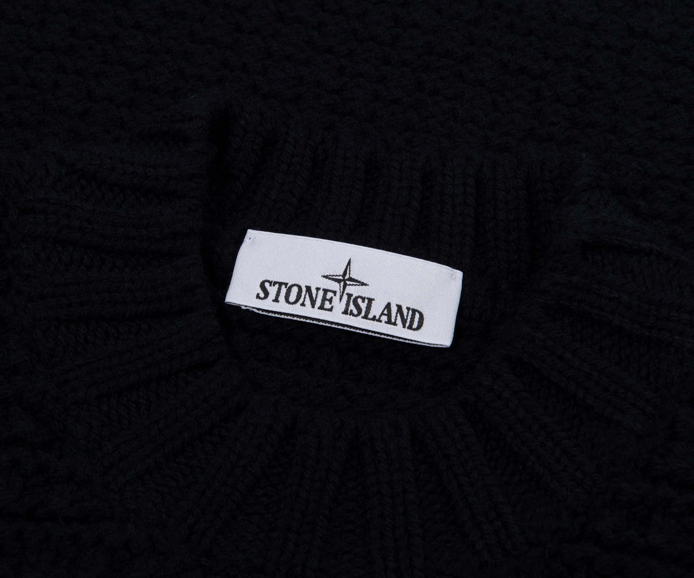 Stone Island Navy Chunky Knitted Sweater - Image 2