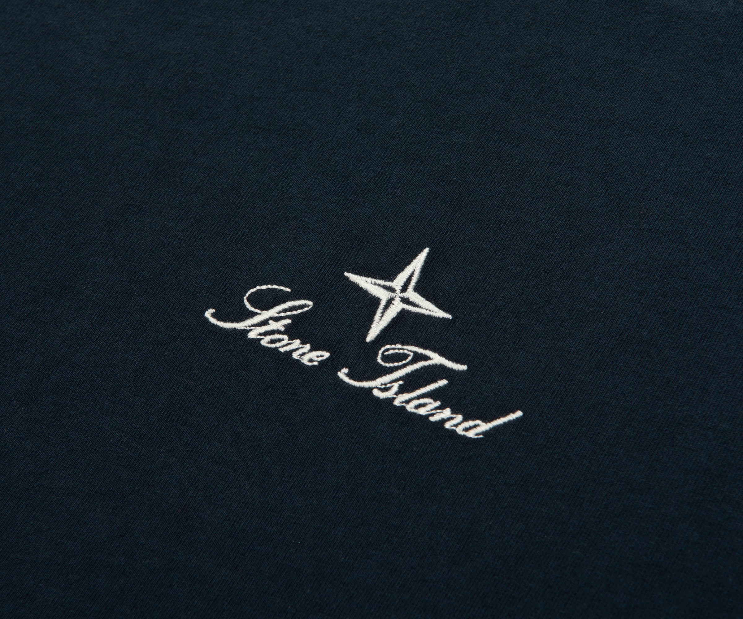 Stone Island Navy Stitched Back Embroidered Logo T-Shirt - Image 3
