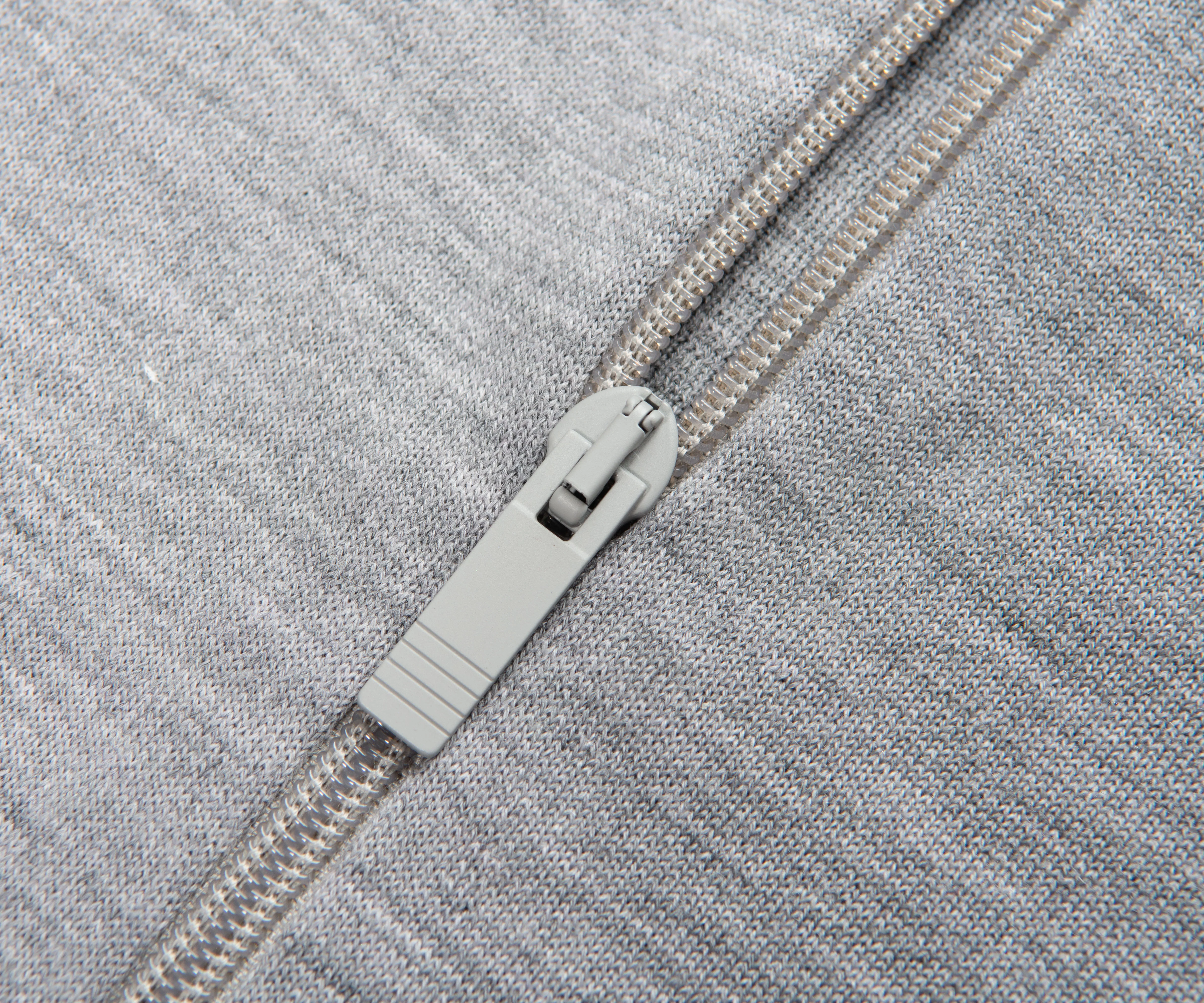 Thom Browne Grey Double Faced Wool Zip Polo - Image 4