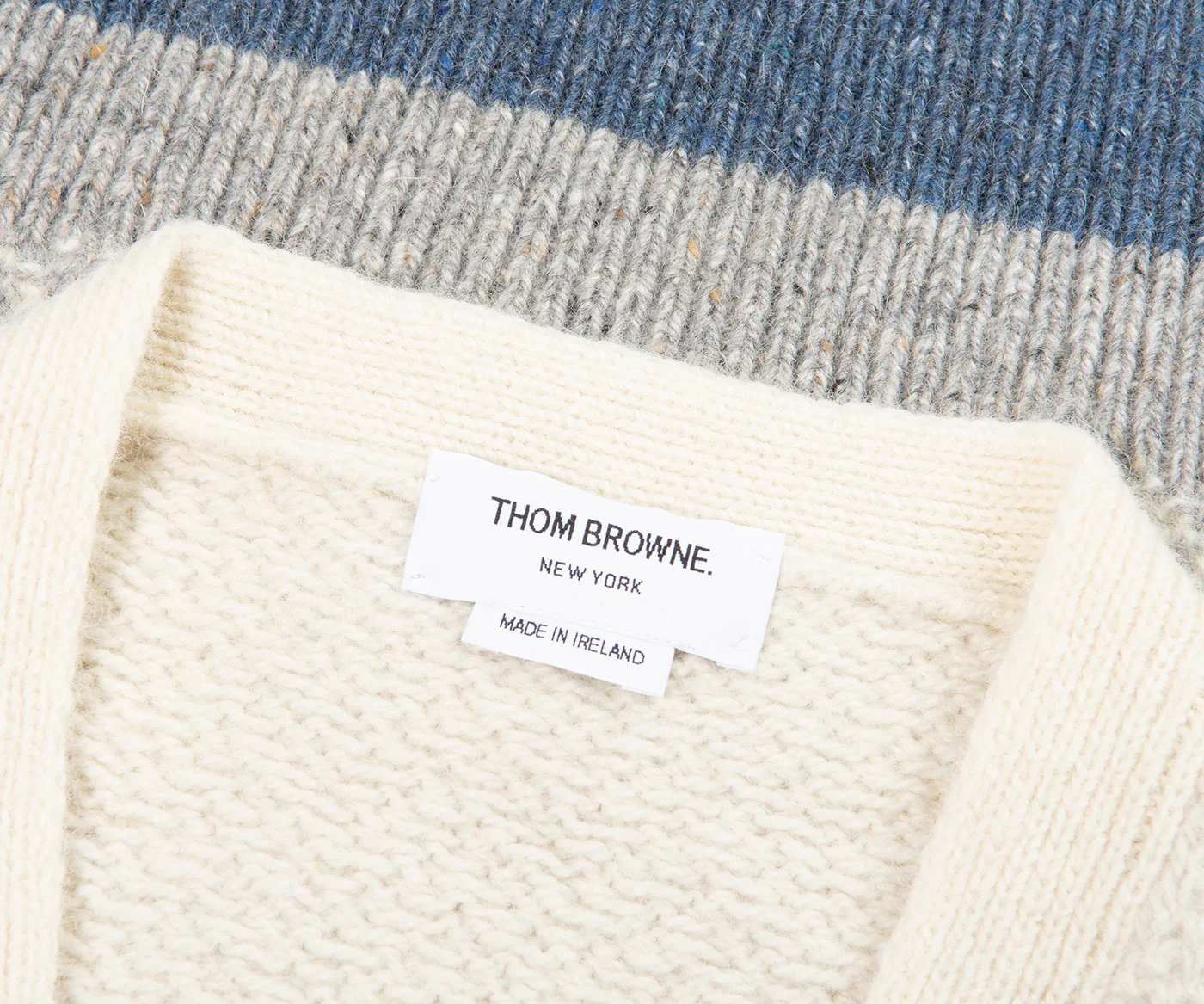 Thom Browne Multi Striped Herringbone Cardigan - Image 2
