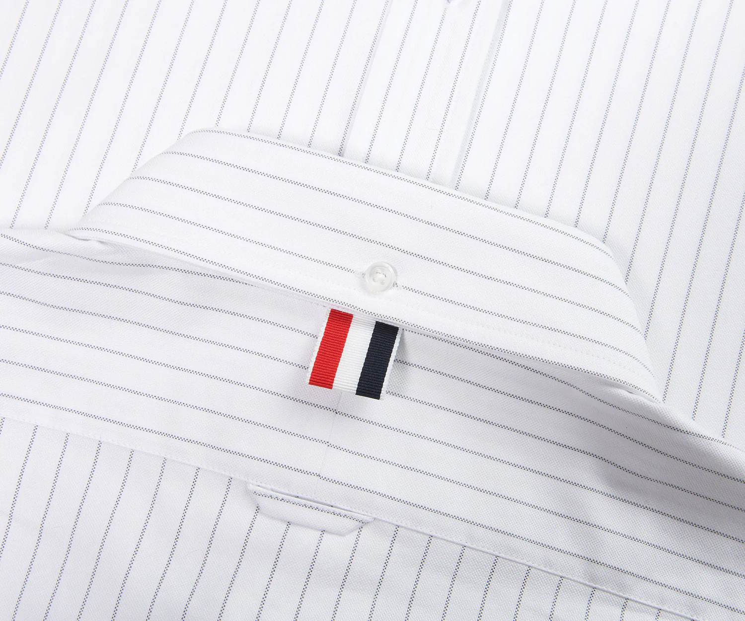 Thom Browne White Striped Shirt With Bird Details - Image 3