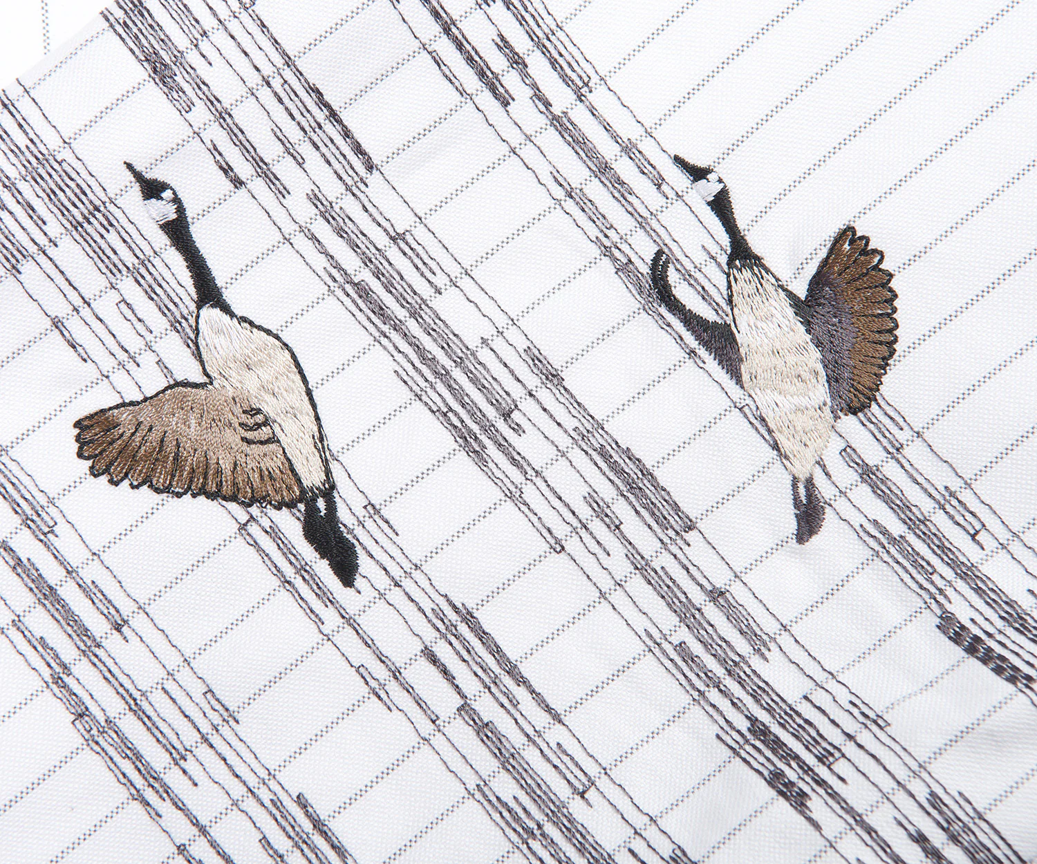 Thom Browne White Striped Shirt With Bird Details - Image 5