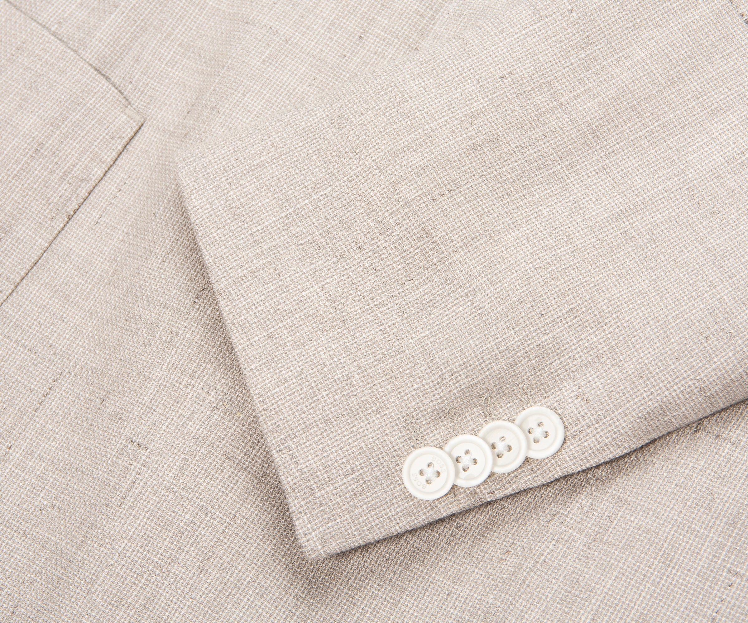 Boss C Hanry Open Grey Linen Blend Blazer - Image 5