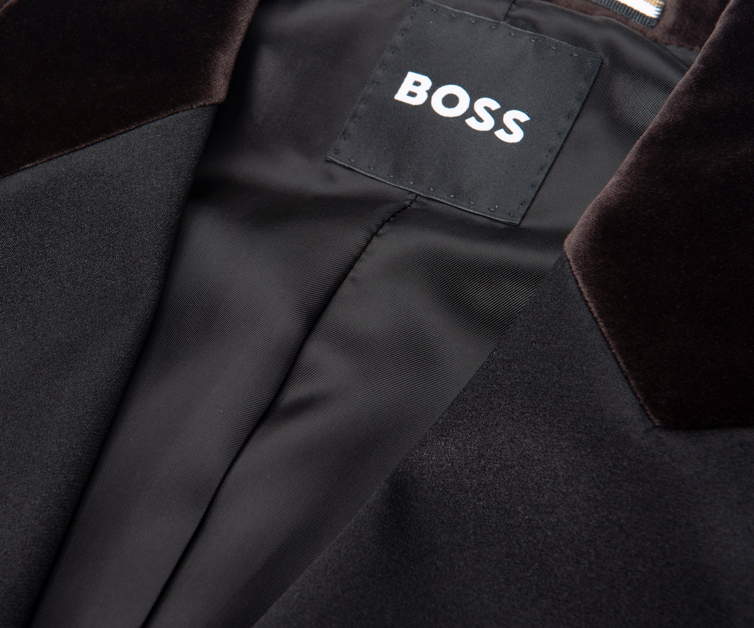 Boss Chocolate H Huston Slim Fit Velvet Cotton Suit - Image 3