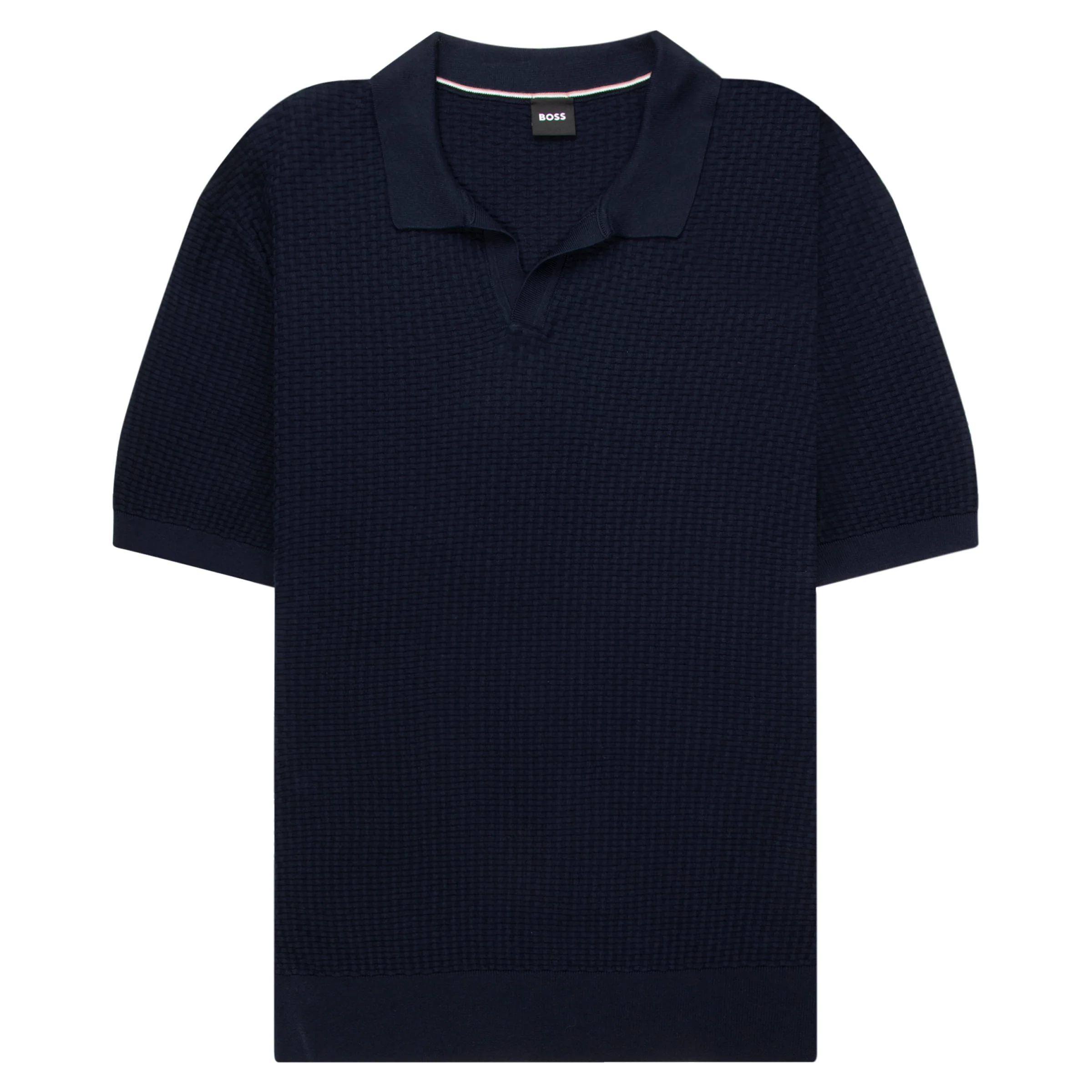 Boss H-Natalo Navy Knitted Polo