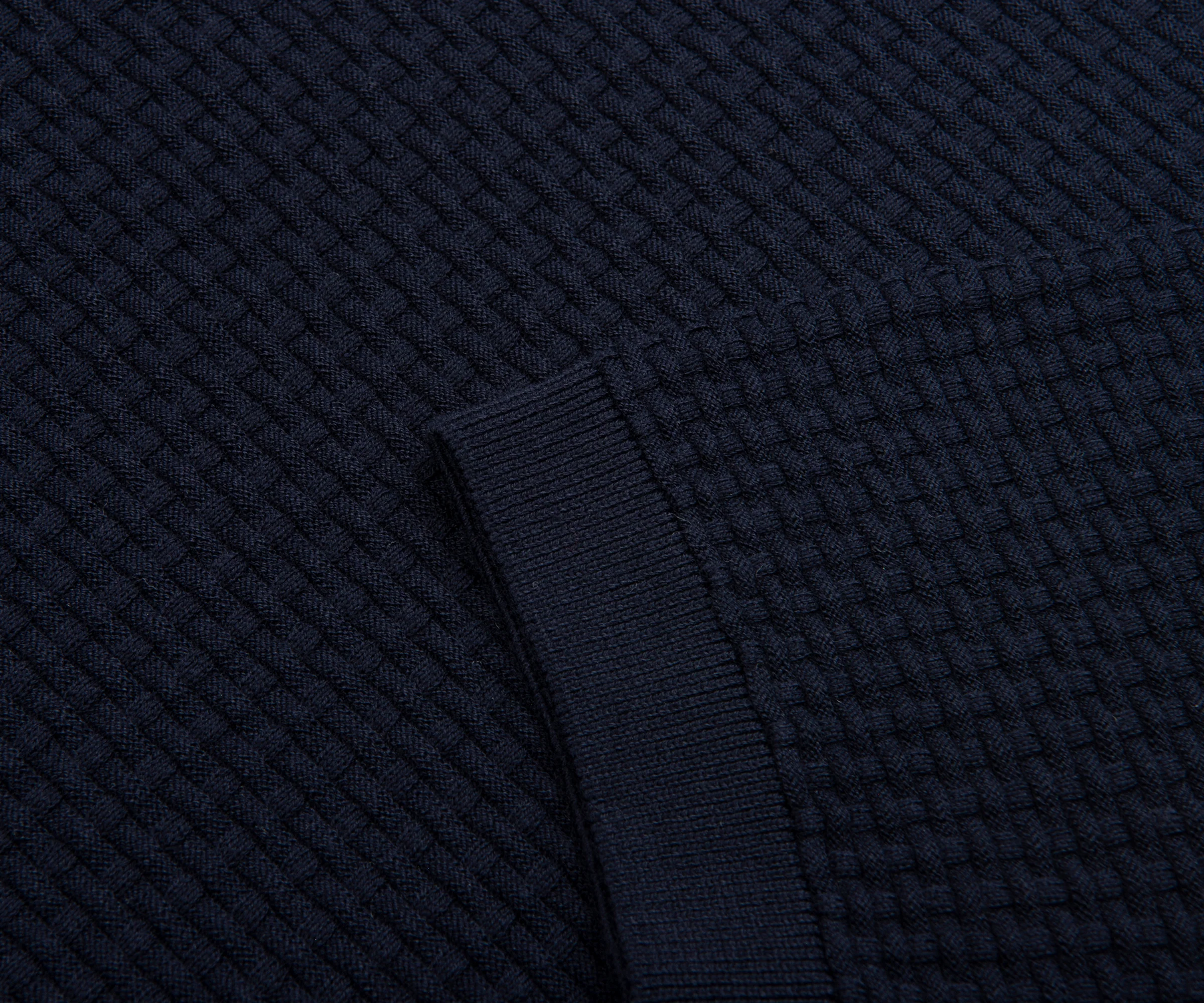 Boss H-Nilton Navy Knitted T-Shirt - Image 3