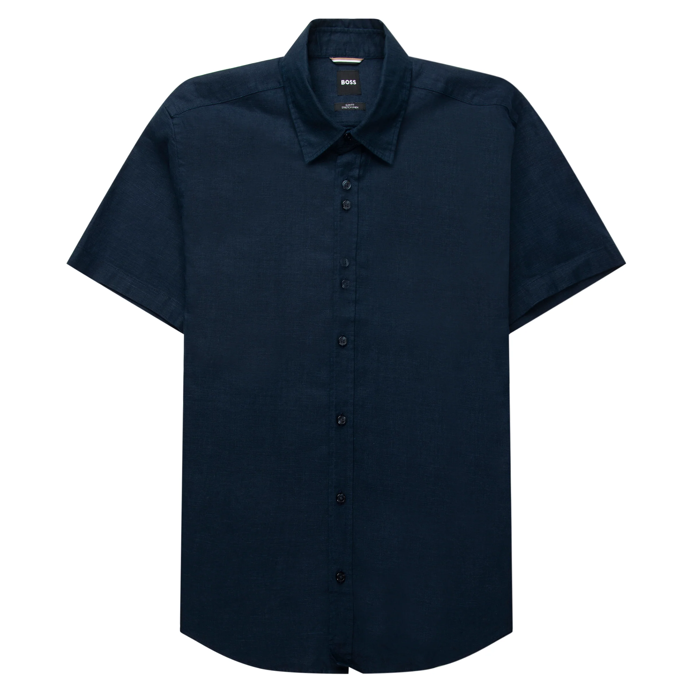 Boss Navy C Roan SS Linen Stretch Shirt