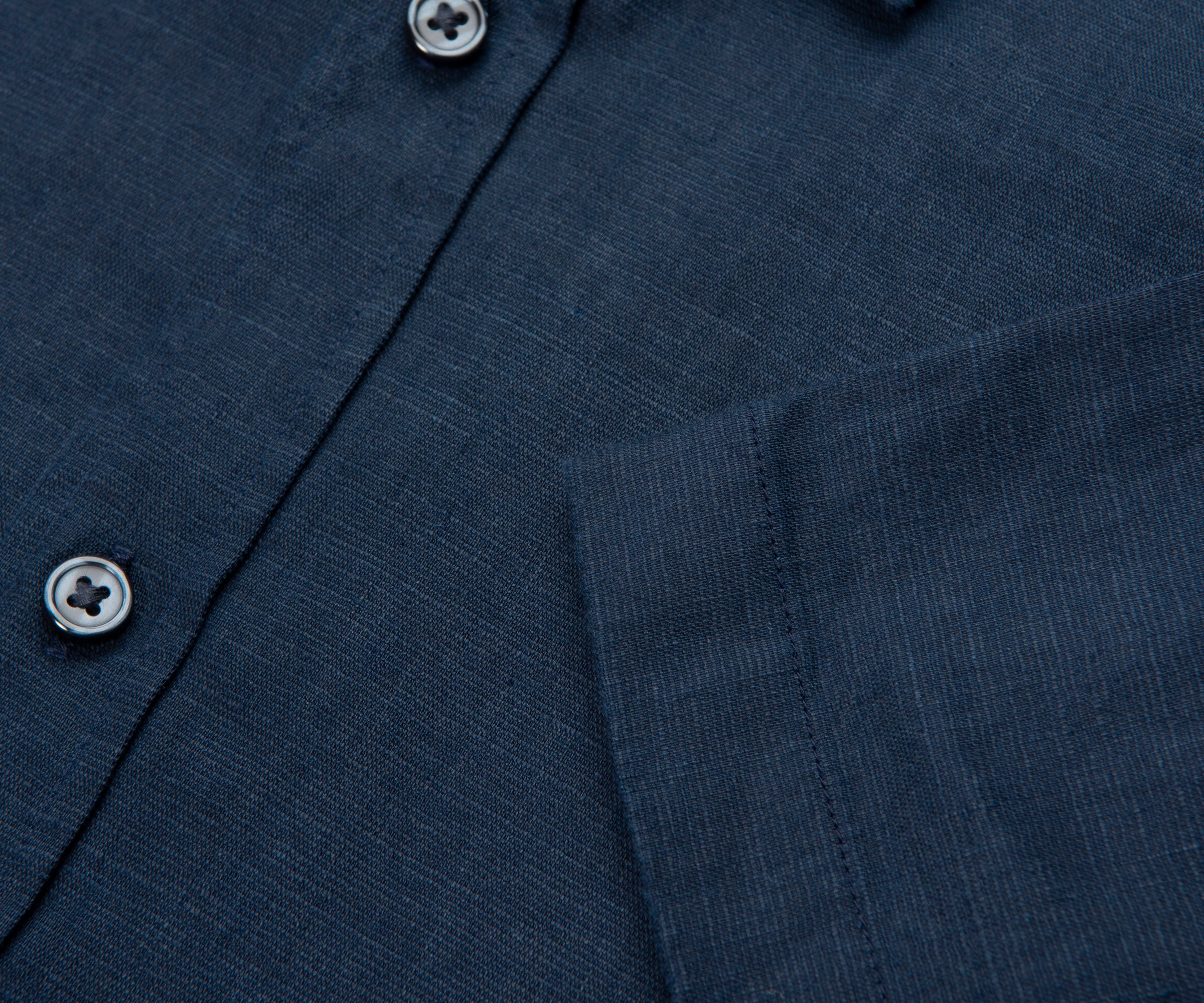 Boss Navy C Roan SS Linen Stretch Shirt - Image 4