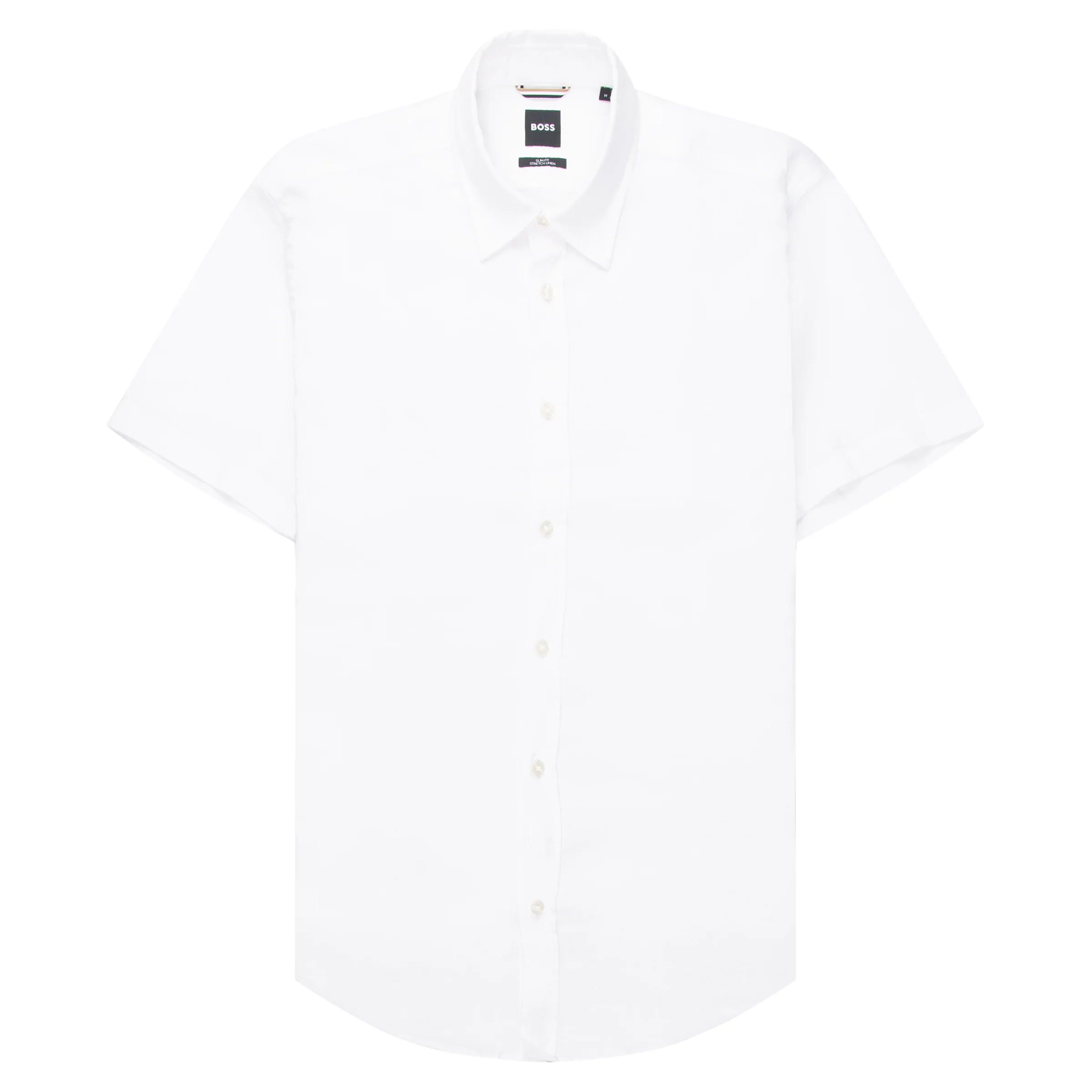 Boss White C Roan SS Linen Stretch Shirt