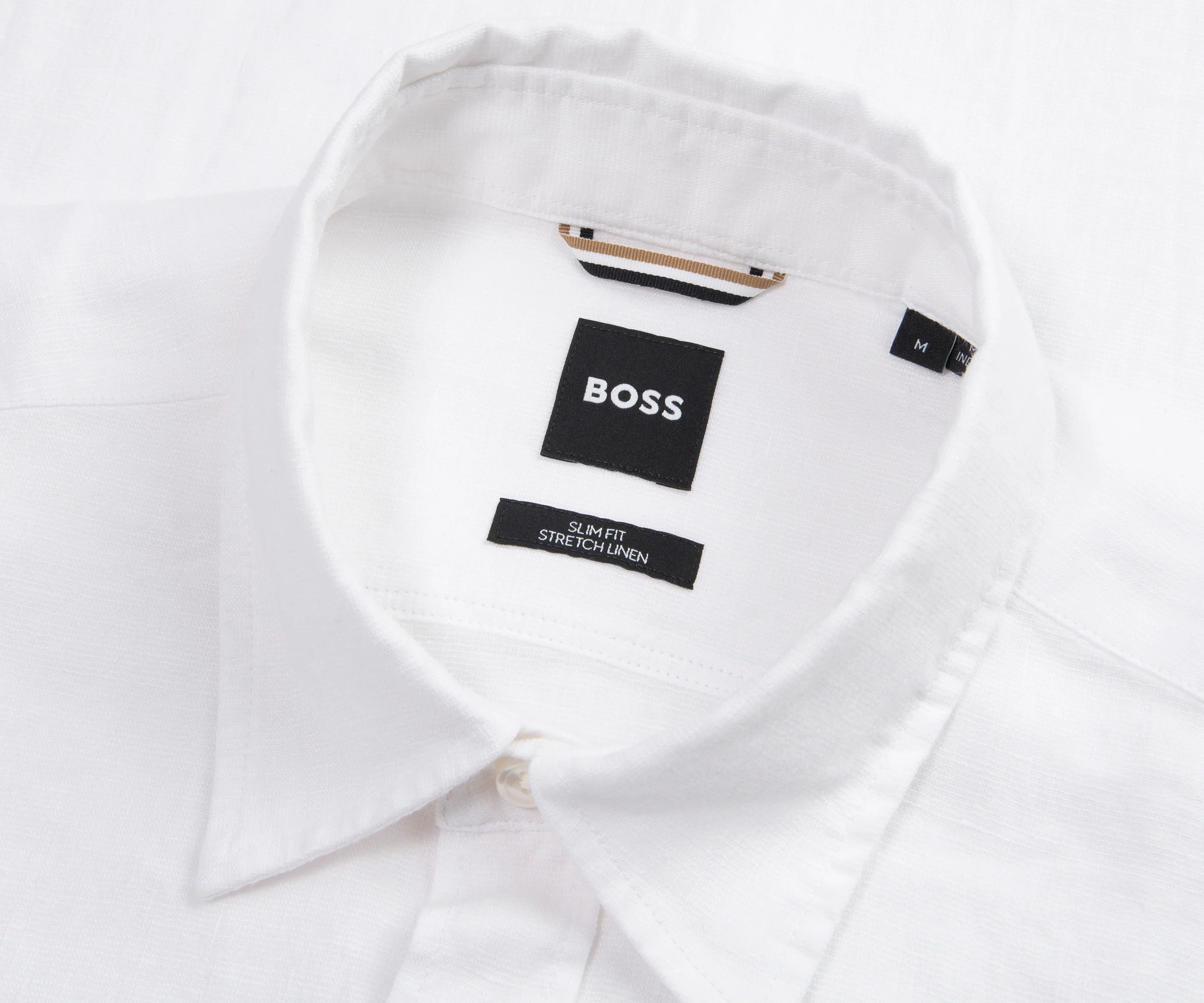 Boss White C Roan SS Linen Stretch Shirt - Image 2