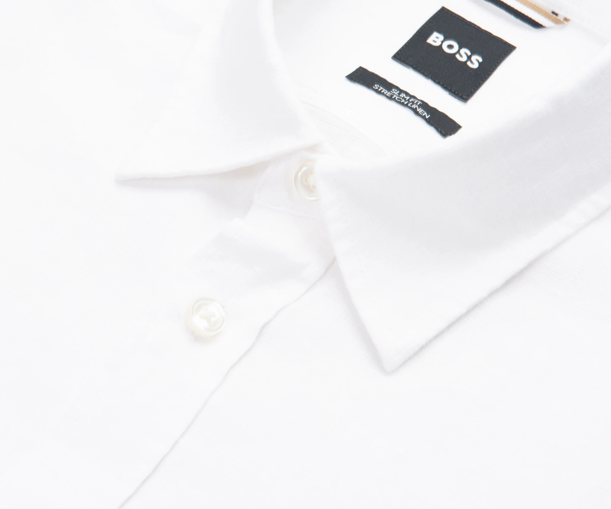 Boss White C Roan SS Linen Stretch Shirt - Image 3
