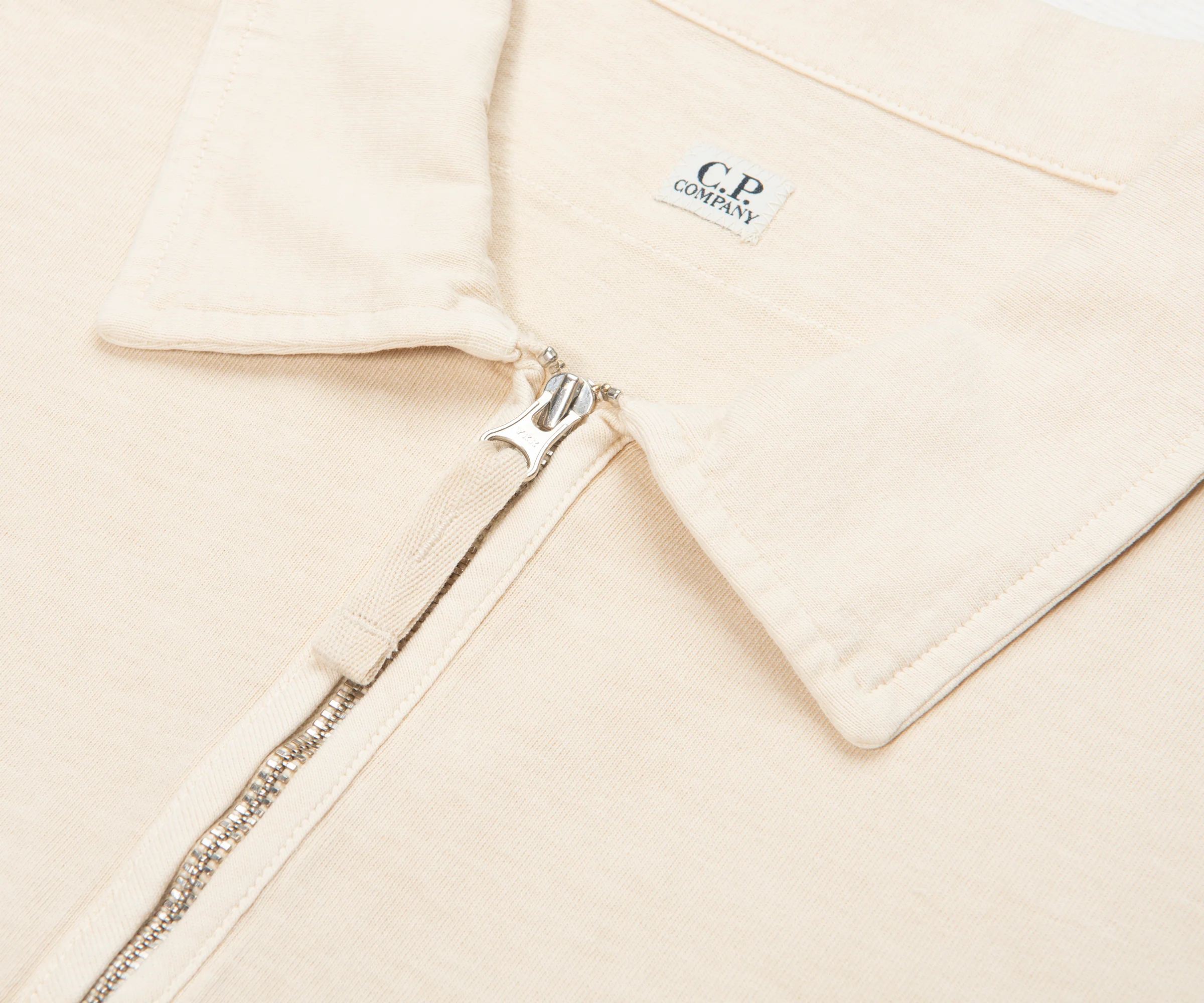 C.P. Company Dew Script Logo Zip Polo - Image 2