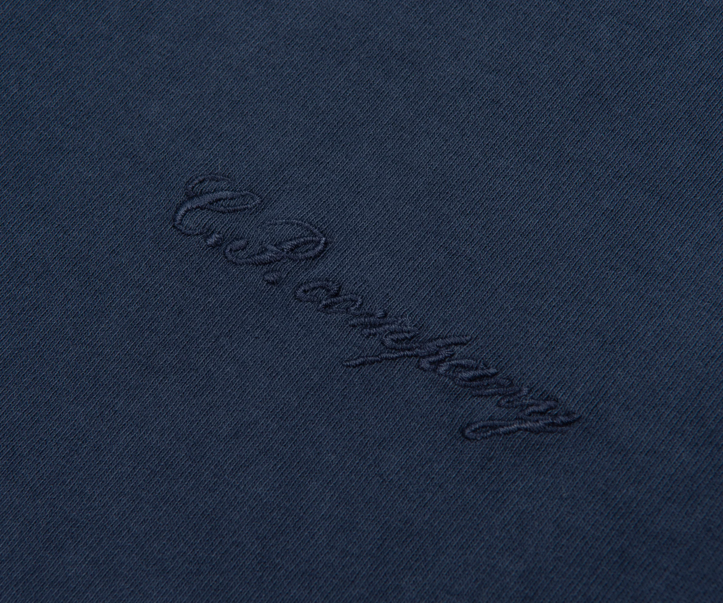 C.P. Company Indigo Script Logo Zip Polo - Image 3
