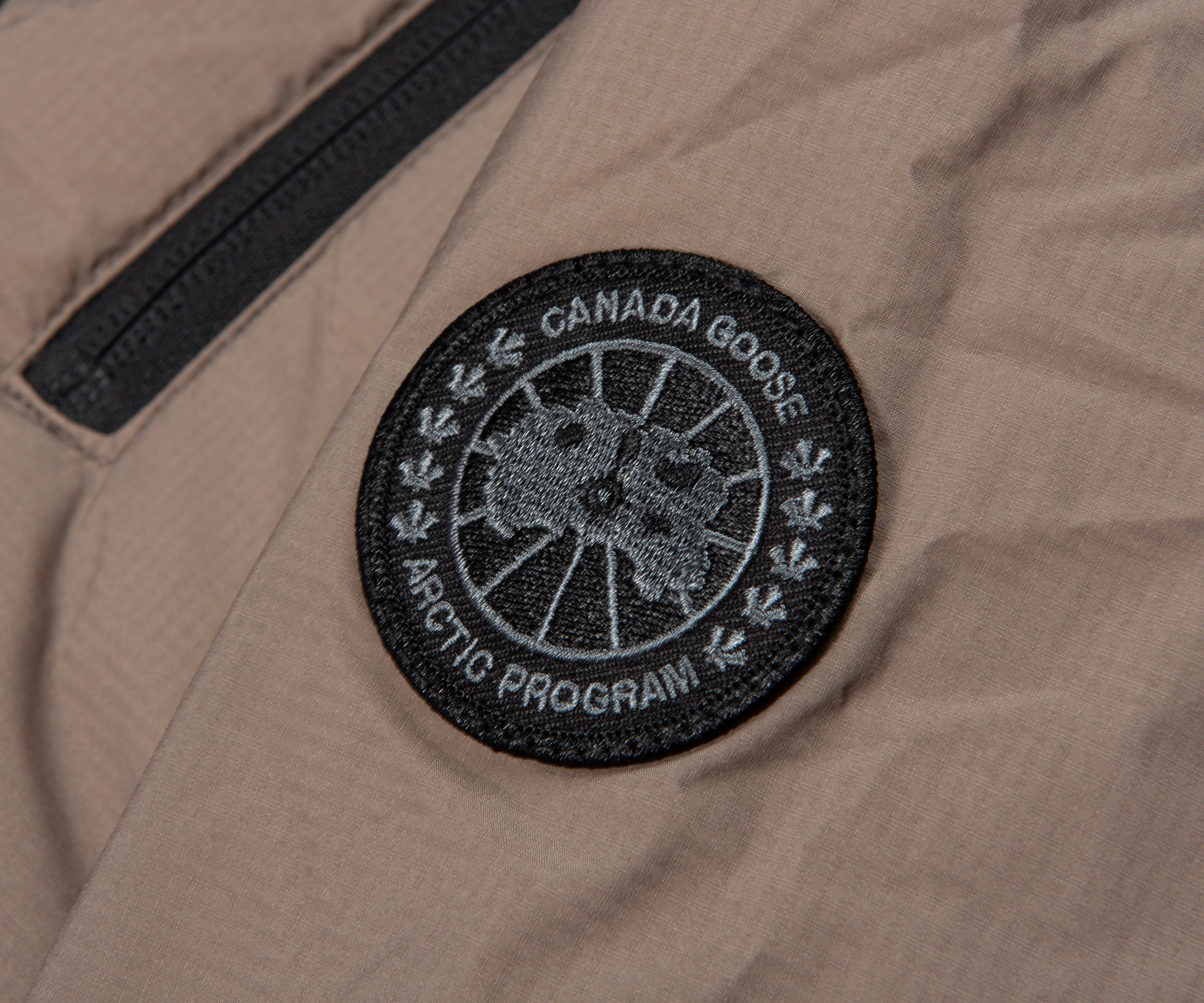 Canada Goose Taupe Lodge Hooded Puffer - Image 4