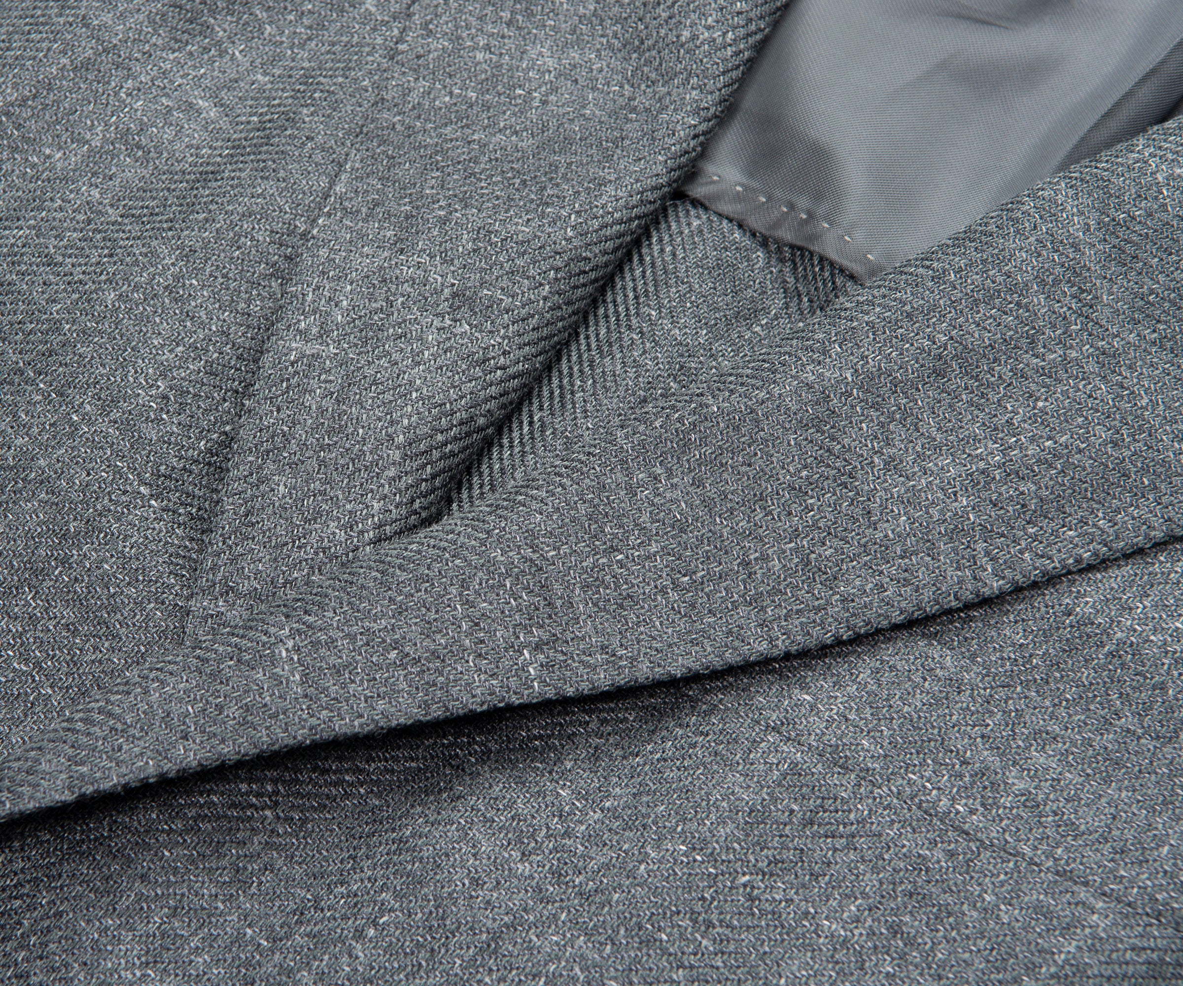Canali Grey Soft Linen Silk Blazer - Image 3