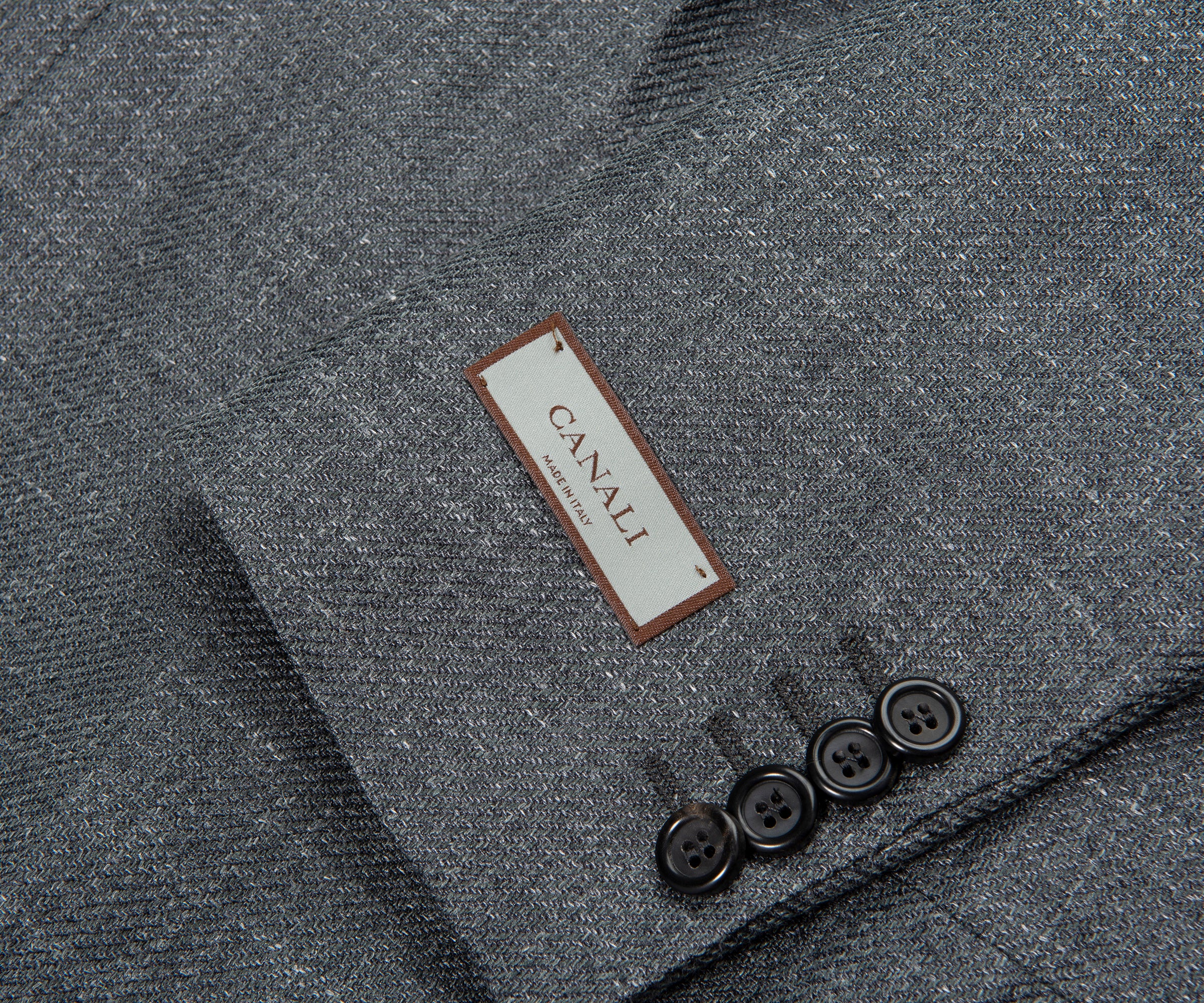 Canali Grey Soft Linen Silk Blazer - Image 6