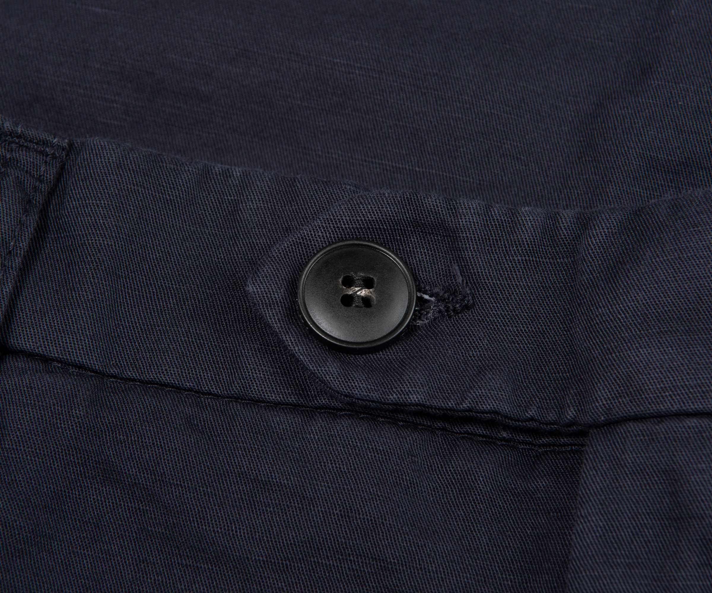 Canali Navy Crinkle Linen Chino - Image 2