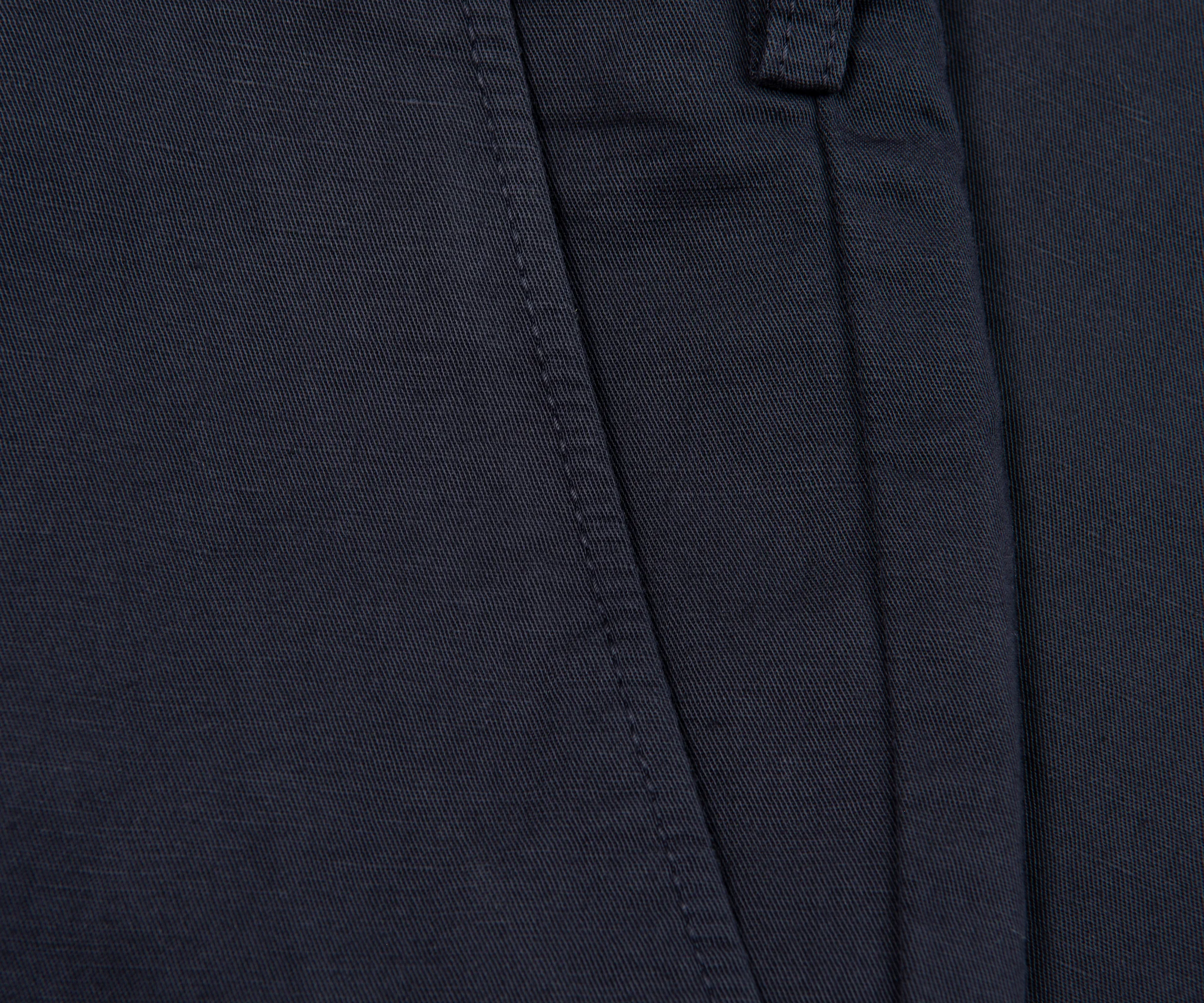 Canali Navy Crinkle Linen Chino - Image 4