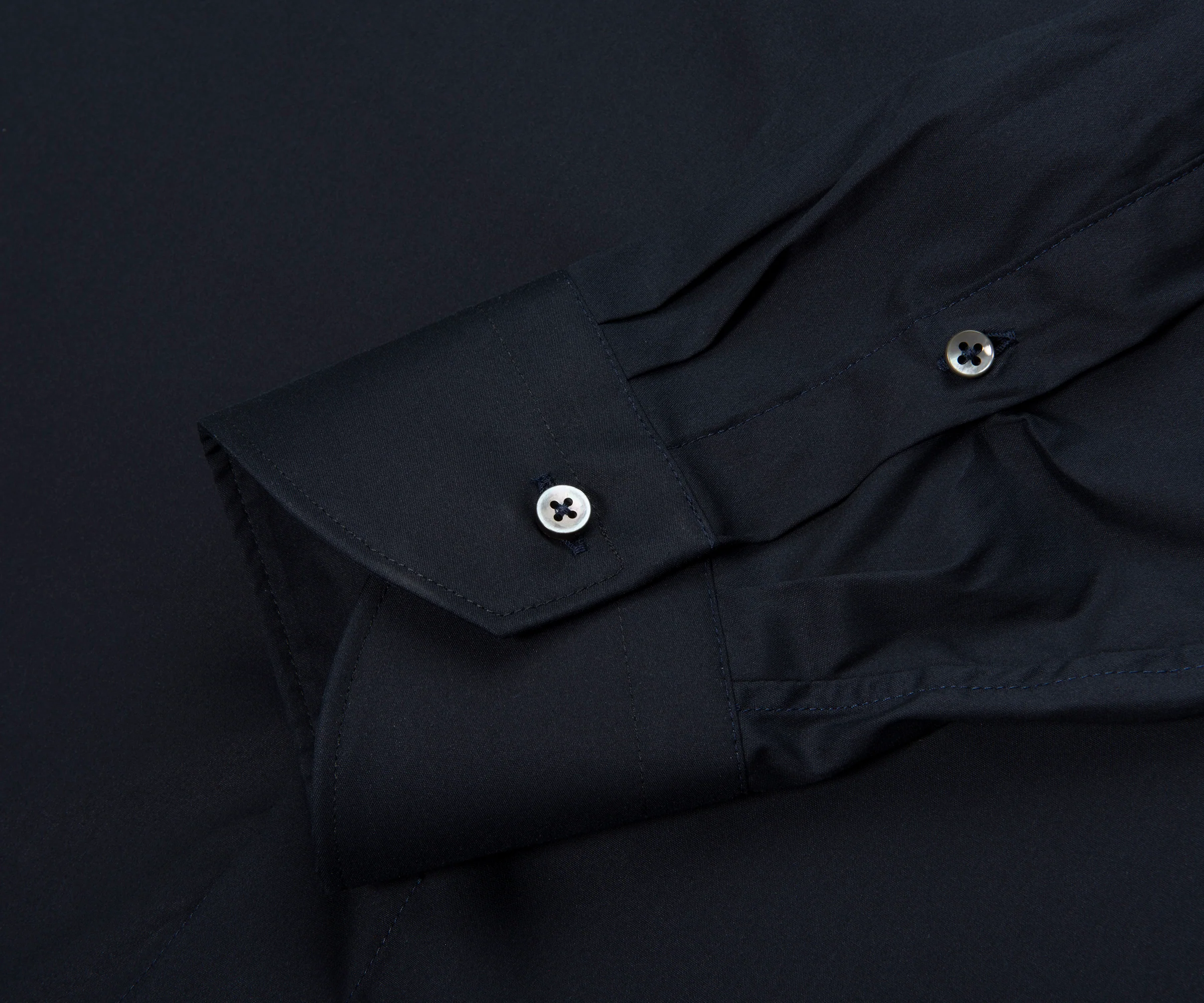 Canali Navy Regular Fit Travel Shirt - Image 4