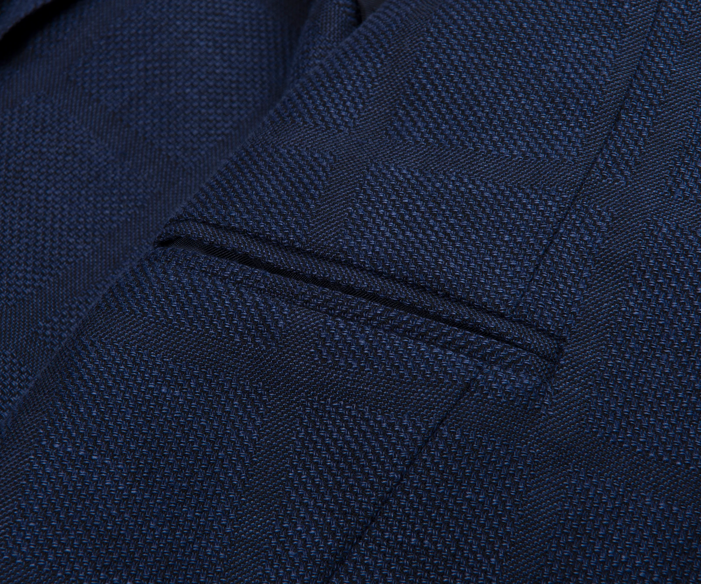 Canali Navy Shadow Check Blazer - Image 7