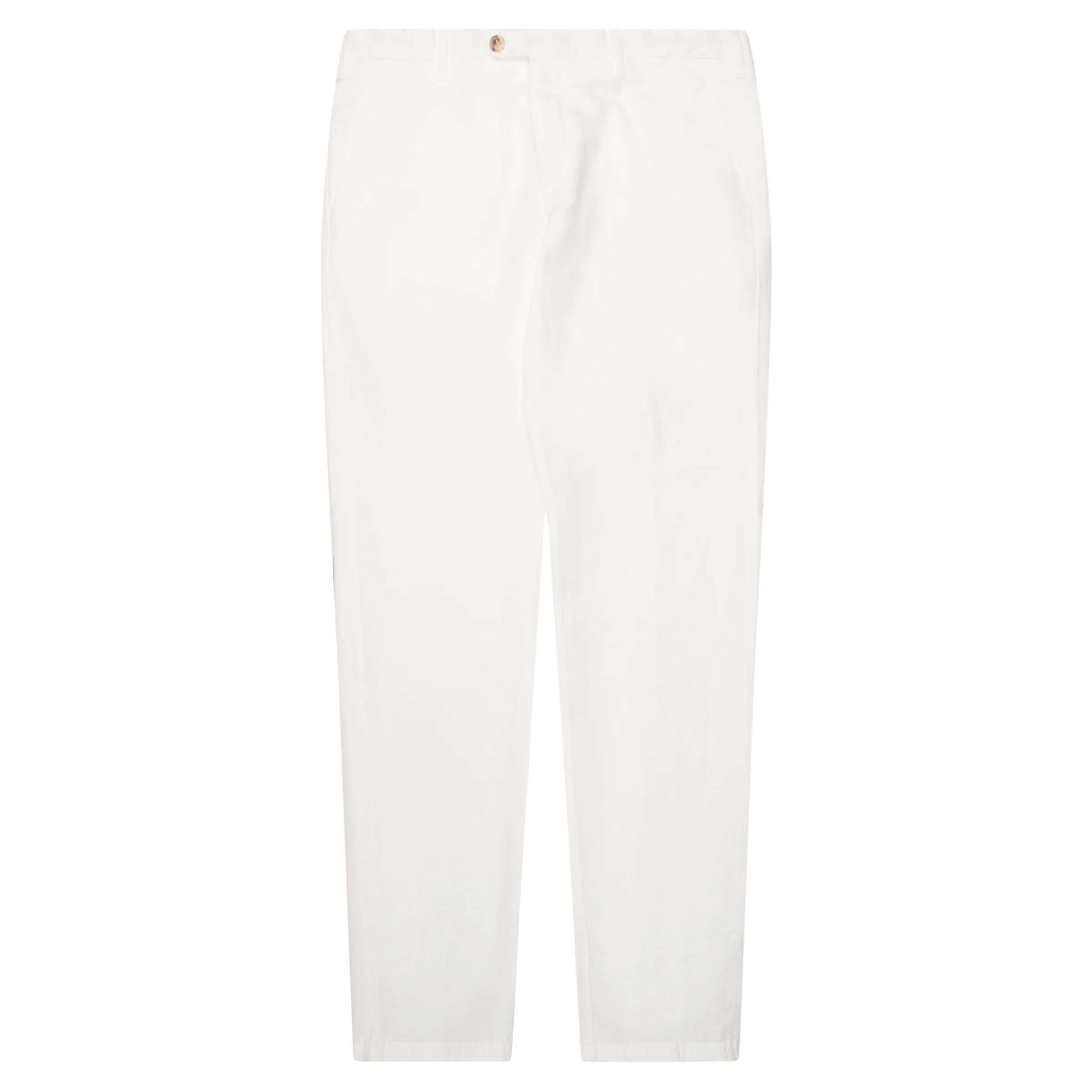 Canali White Crinkle Linen Chino