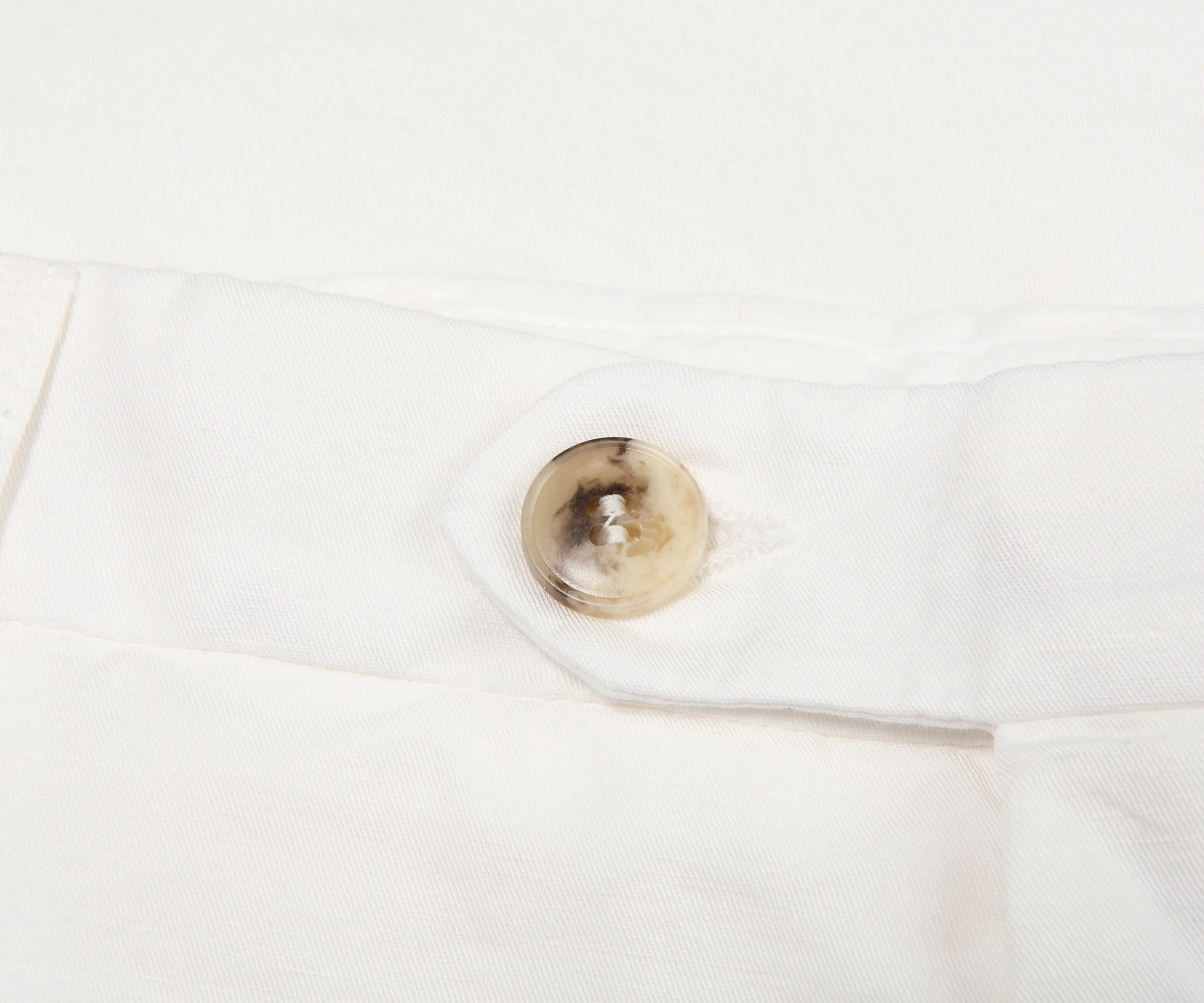 Canali White Crinkle Linen Chino - Image 2