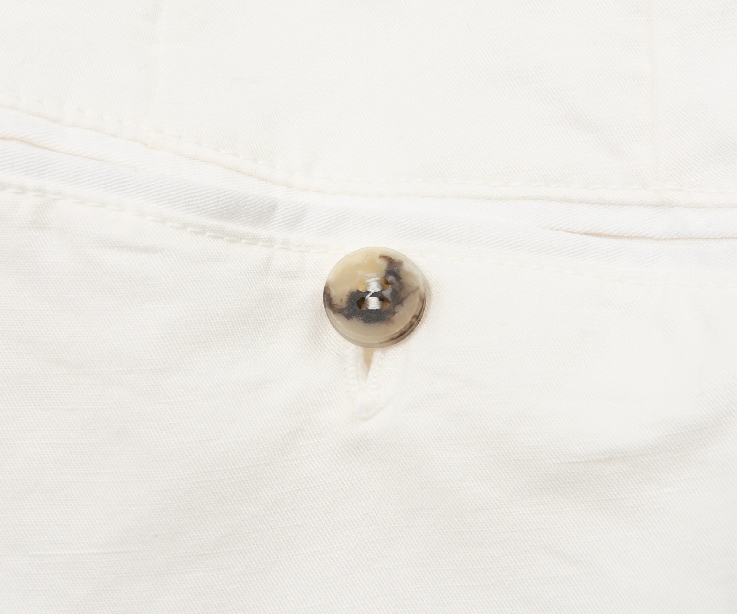 Canali White Crinkle Linen Chino - Image 4