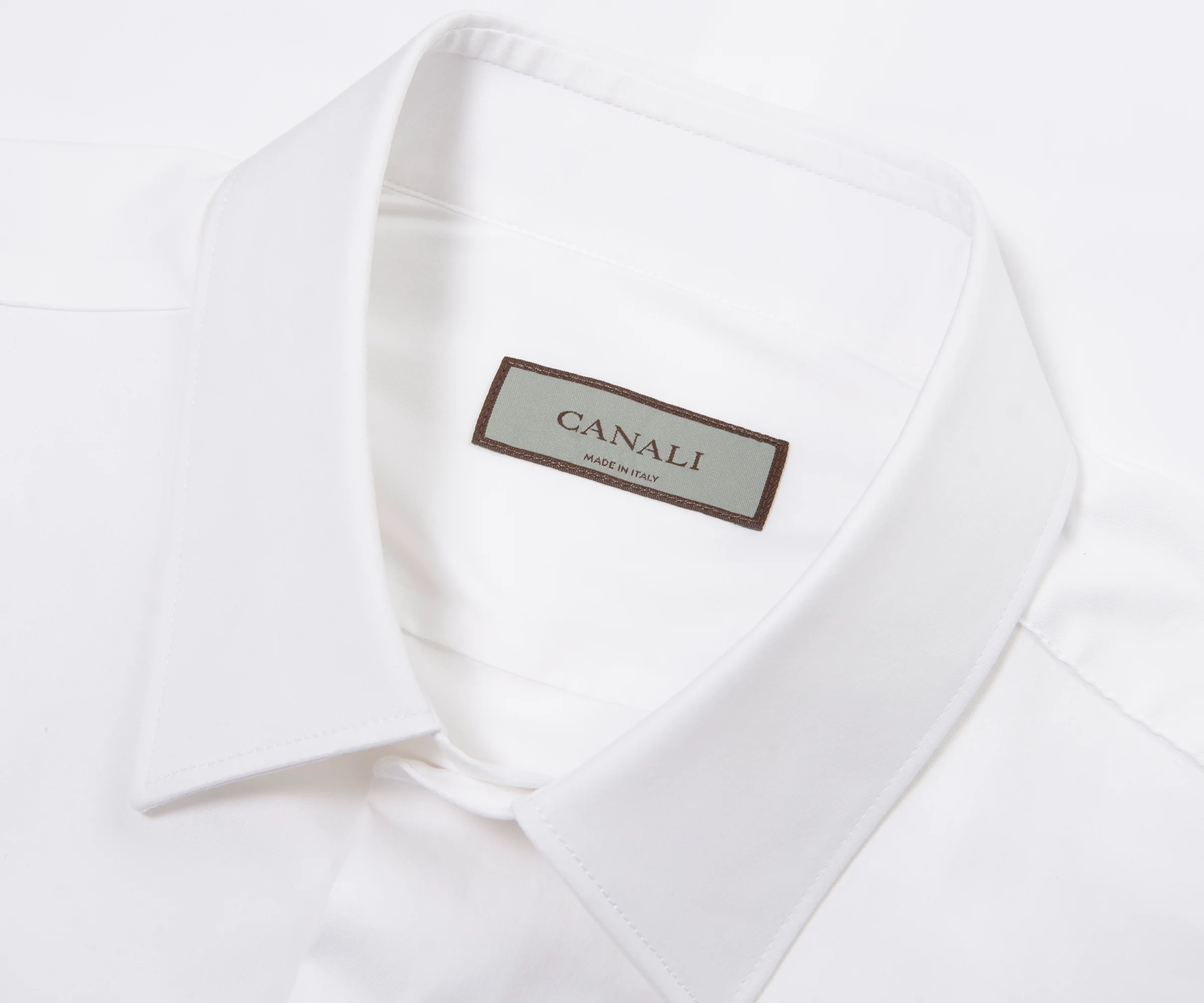 Canali White Regular Fit Travel Shirt - Image 2