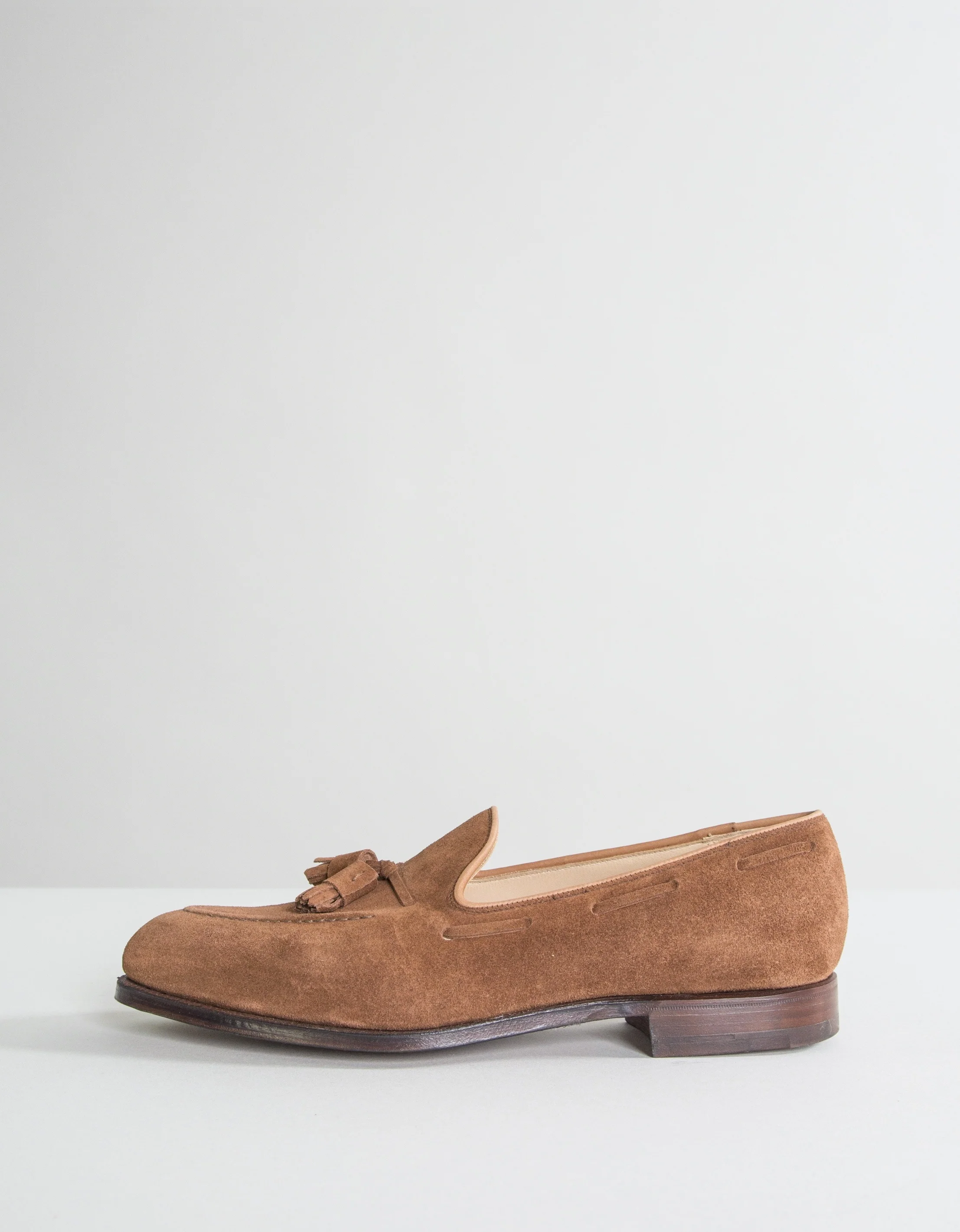 Crockett & Jones Cavendish Suede Loafers Polo Brown - Image 3