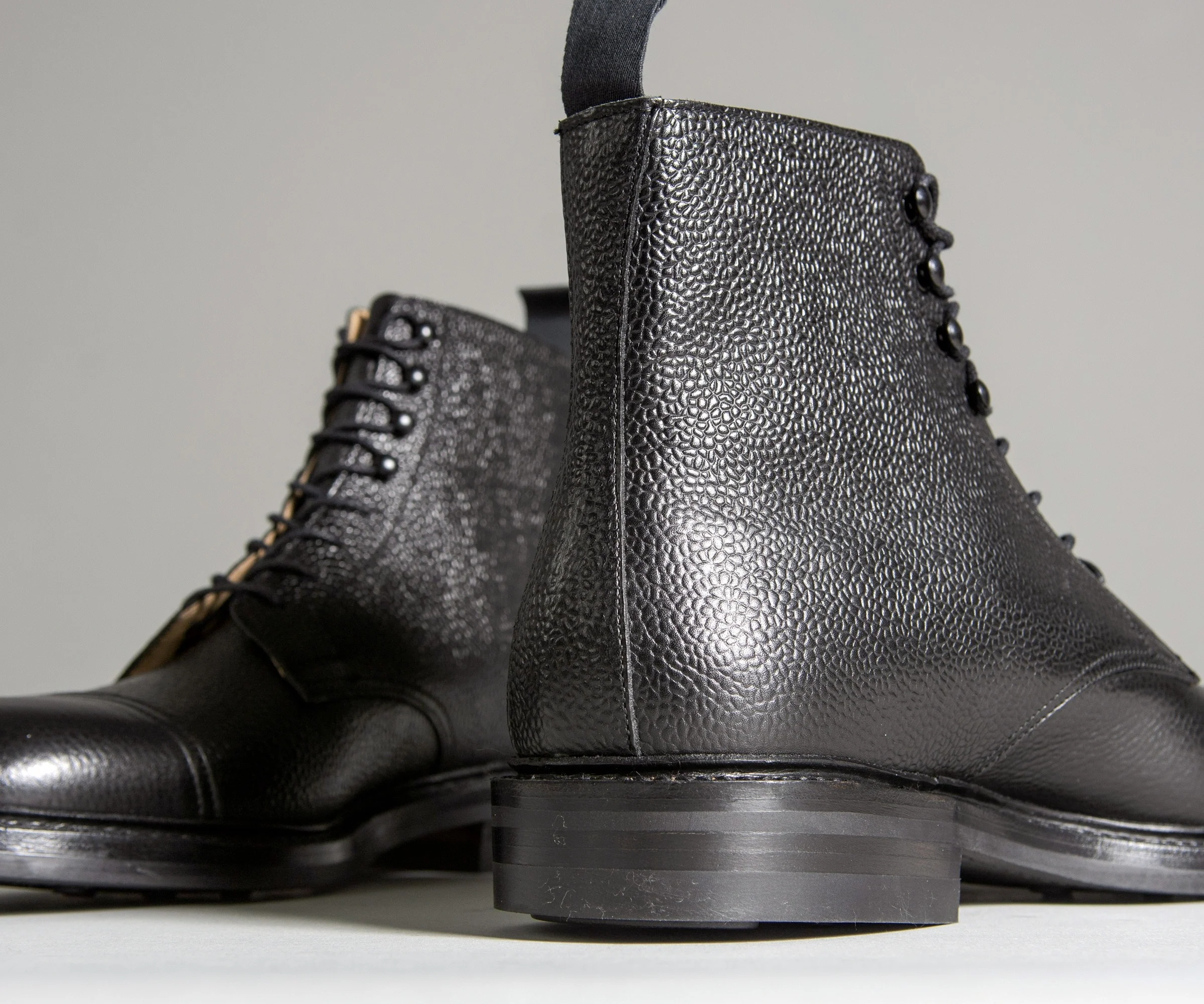 Crockett & Jones 'Coniston' Scotch Country Grain Boots Black - Image 6