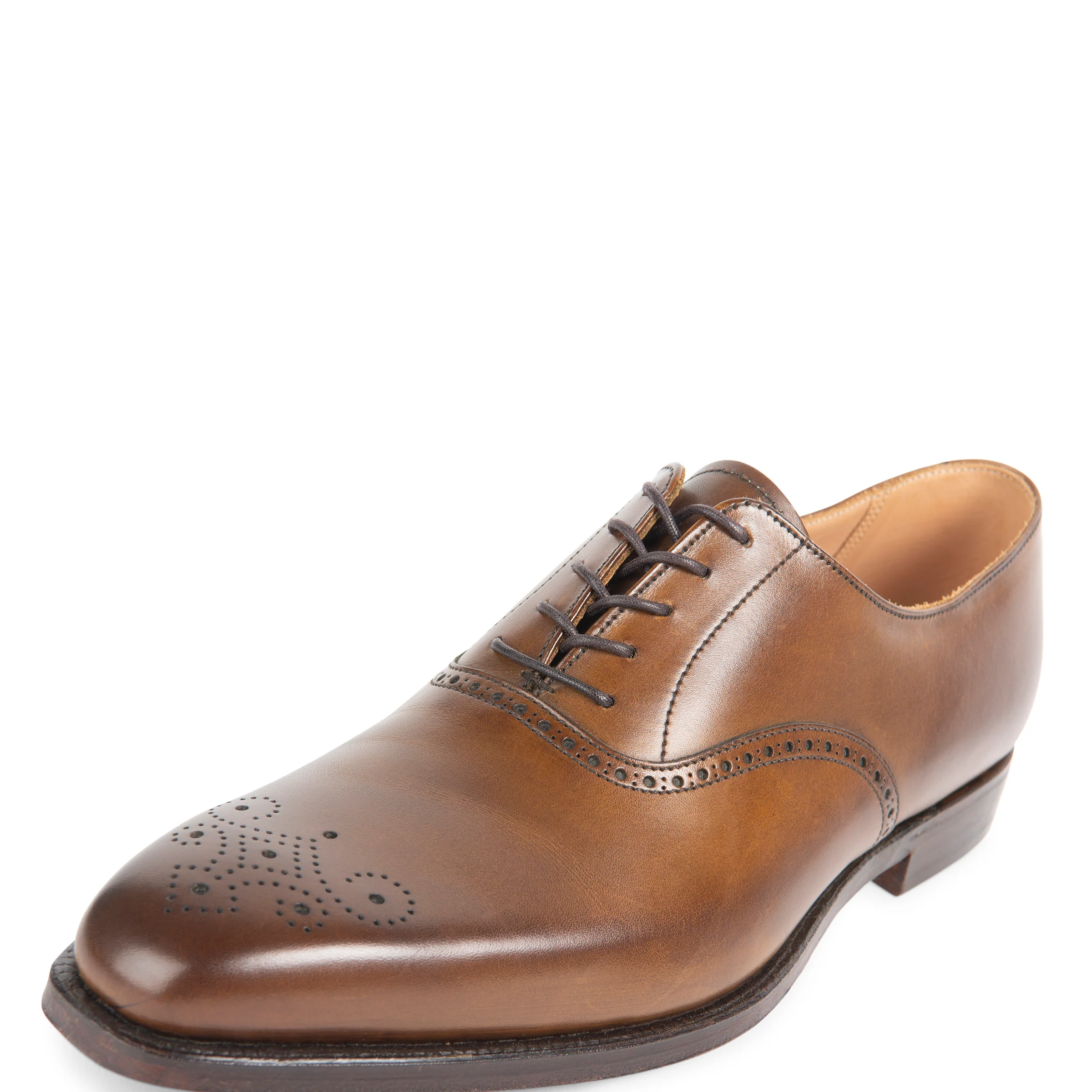 Crockett & Jones Edgware Punched Medallion Shoe Brown - Image 2