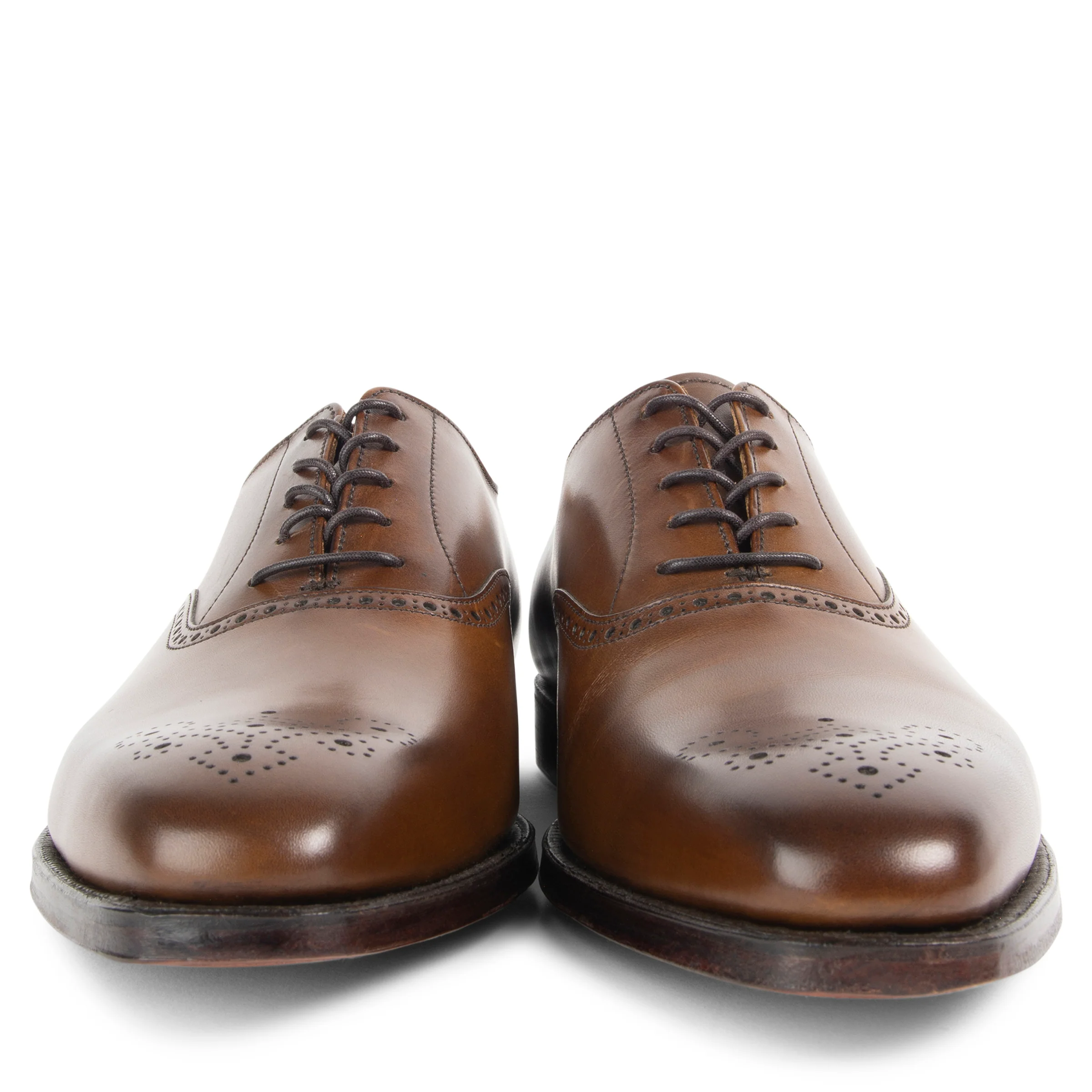 Crockett & Jones Edgware Punched Medallion Shoe Brown - Image 3