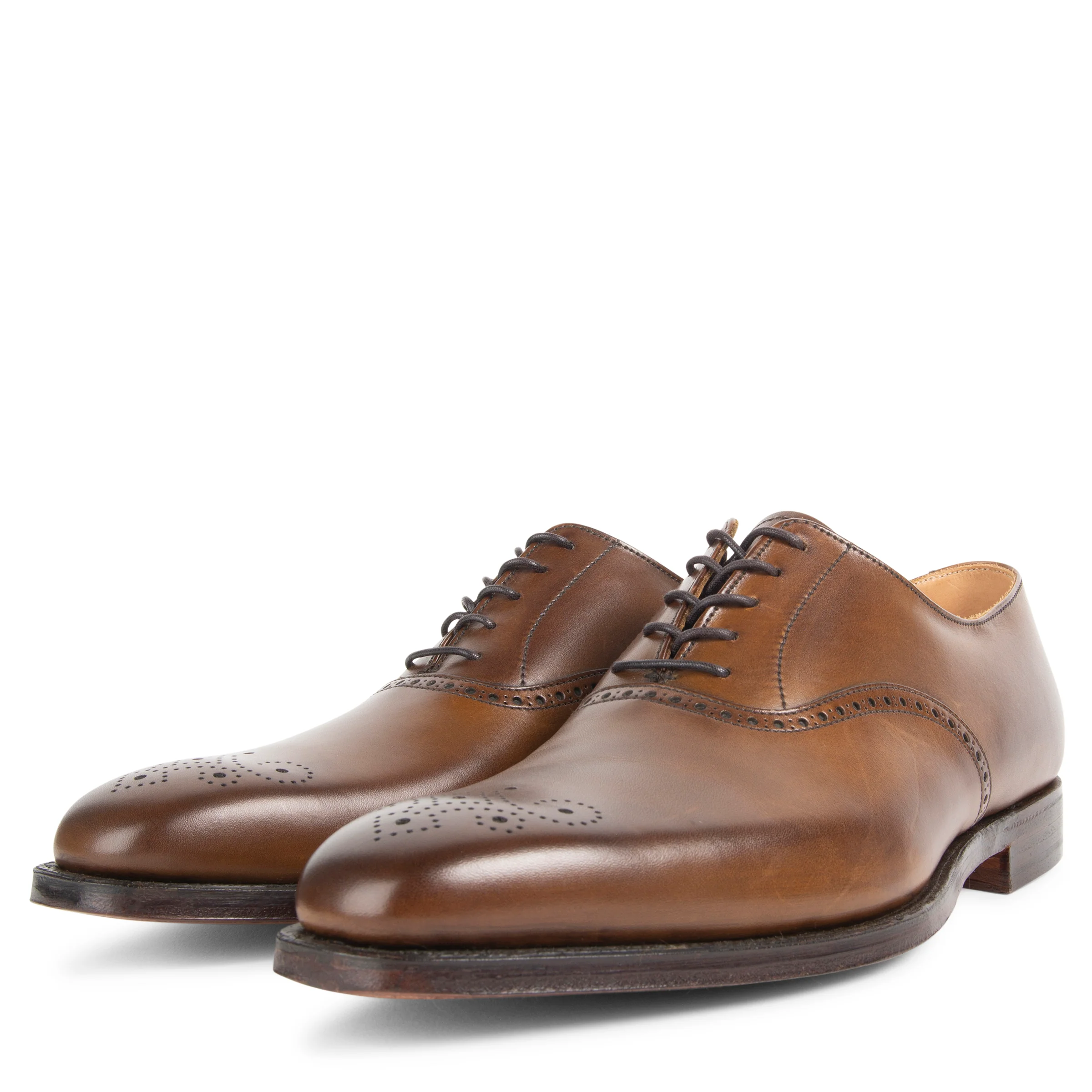 Crockett & Jones Edgware Punched Medallion Shoe Brown - Image 4