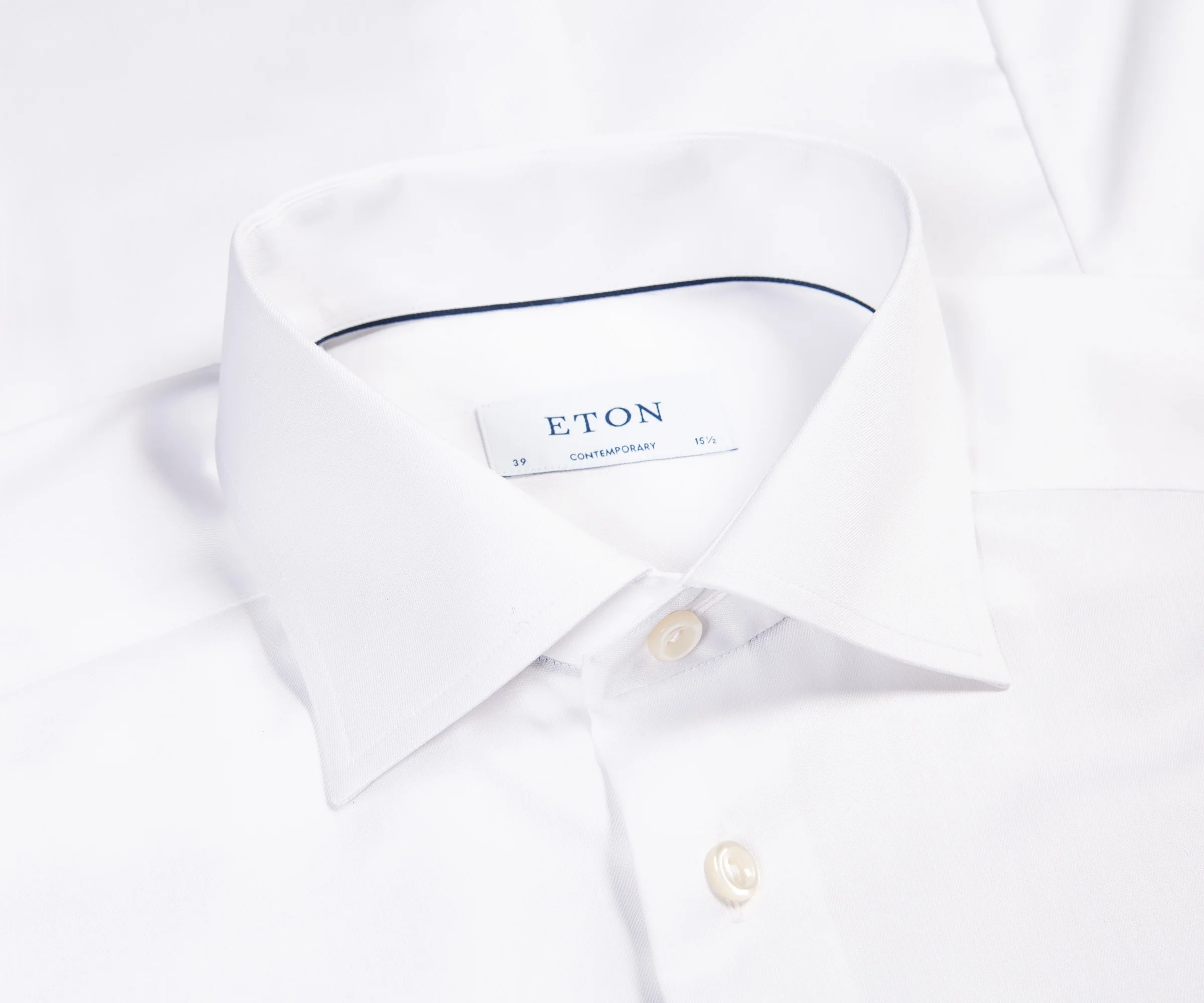 Eton Essentials Contemporary Fit Plain Formal Shirt White - Image 2
