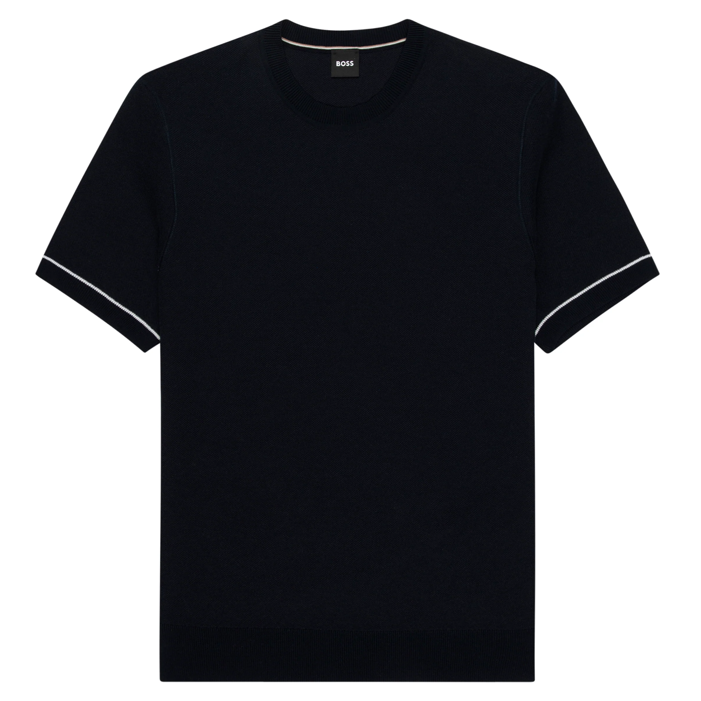 Boss H-Jianfranco Navy Knit Textured T-Shirt
