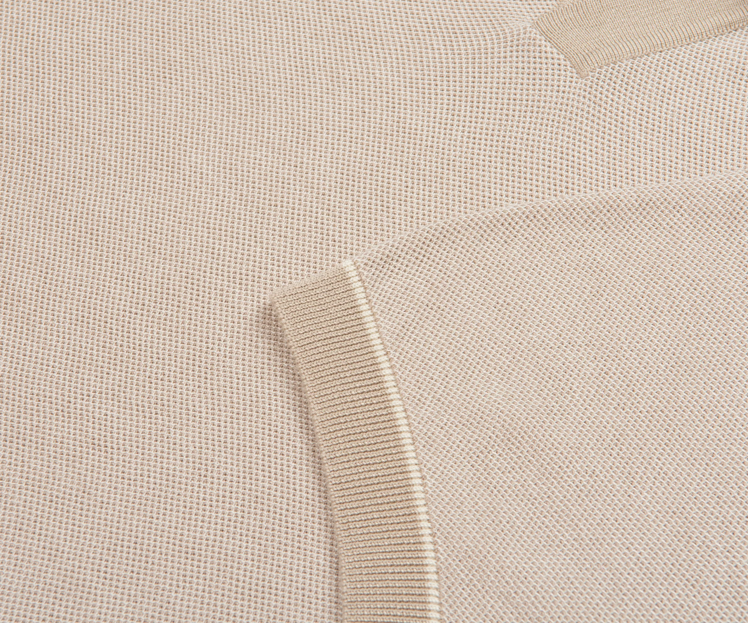 Boss H-Jianluca Knit Polo With Johnny Collar Beige - Image 4