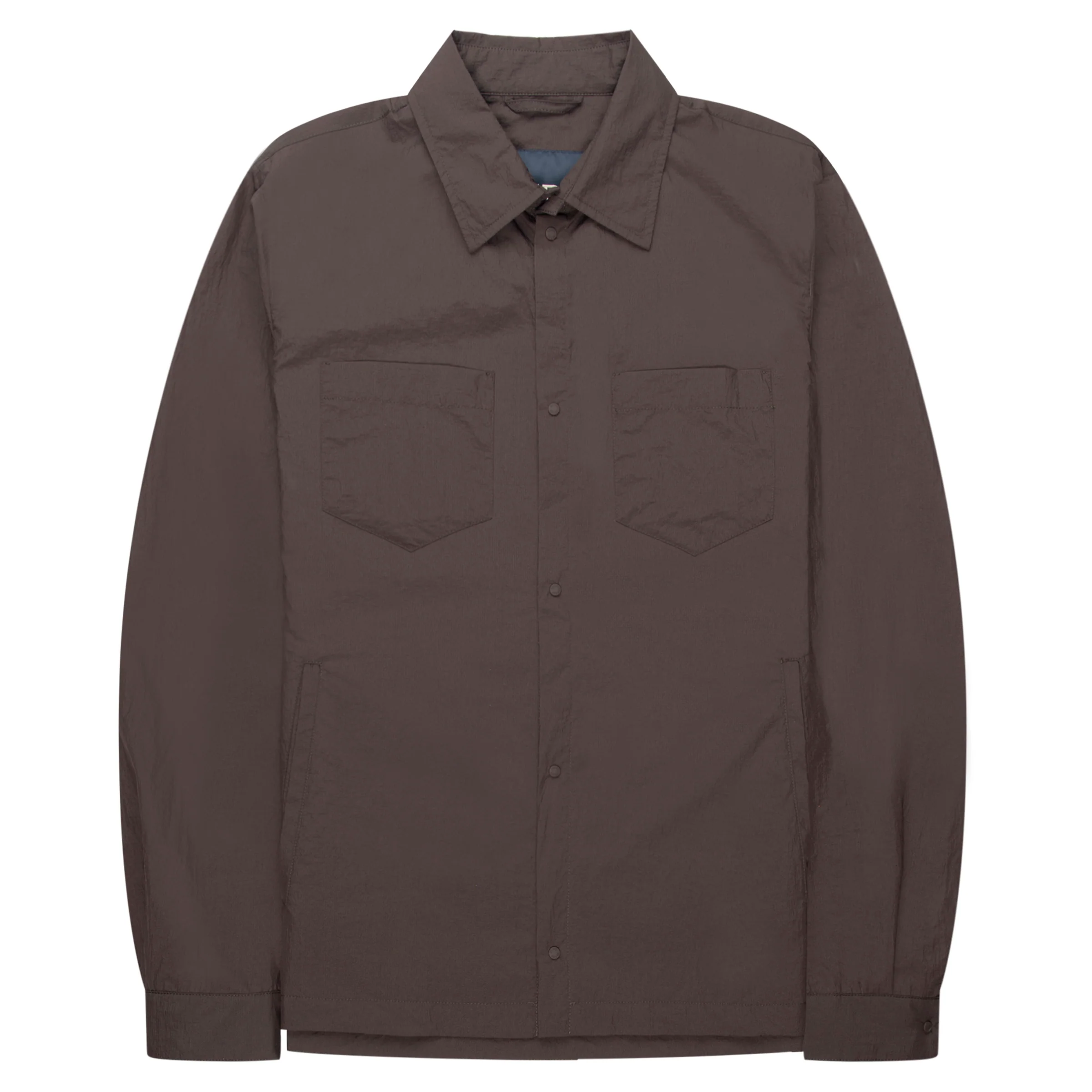Herno Chocolate Crinkle Light Weight Overshirt