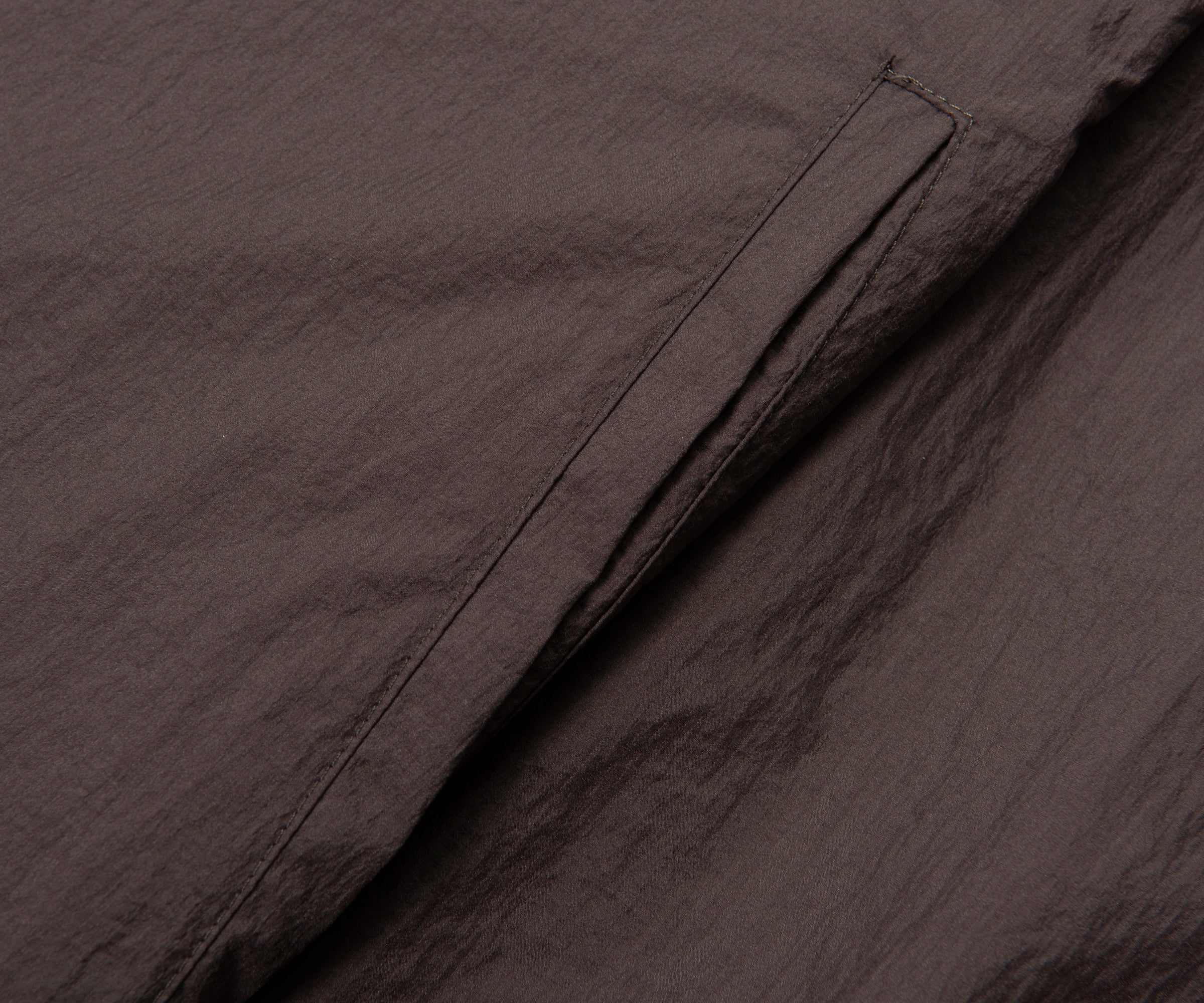 Herno Chocolate Crinkle Light Weight Overshirt - Image 4