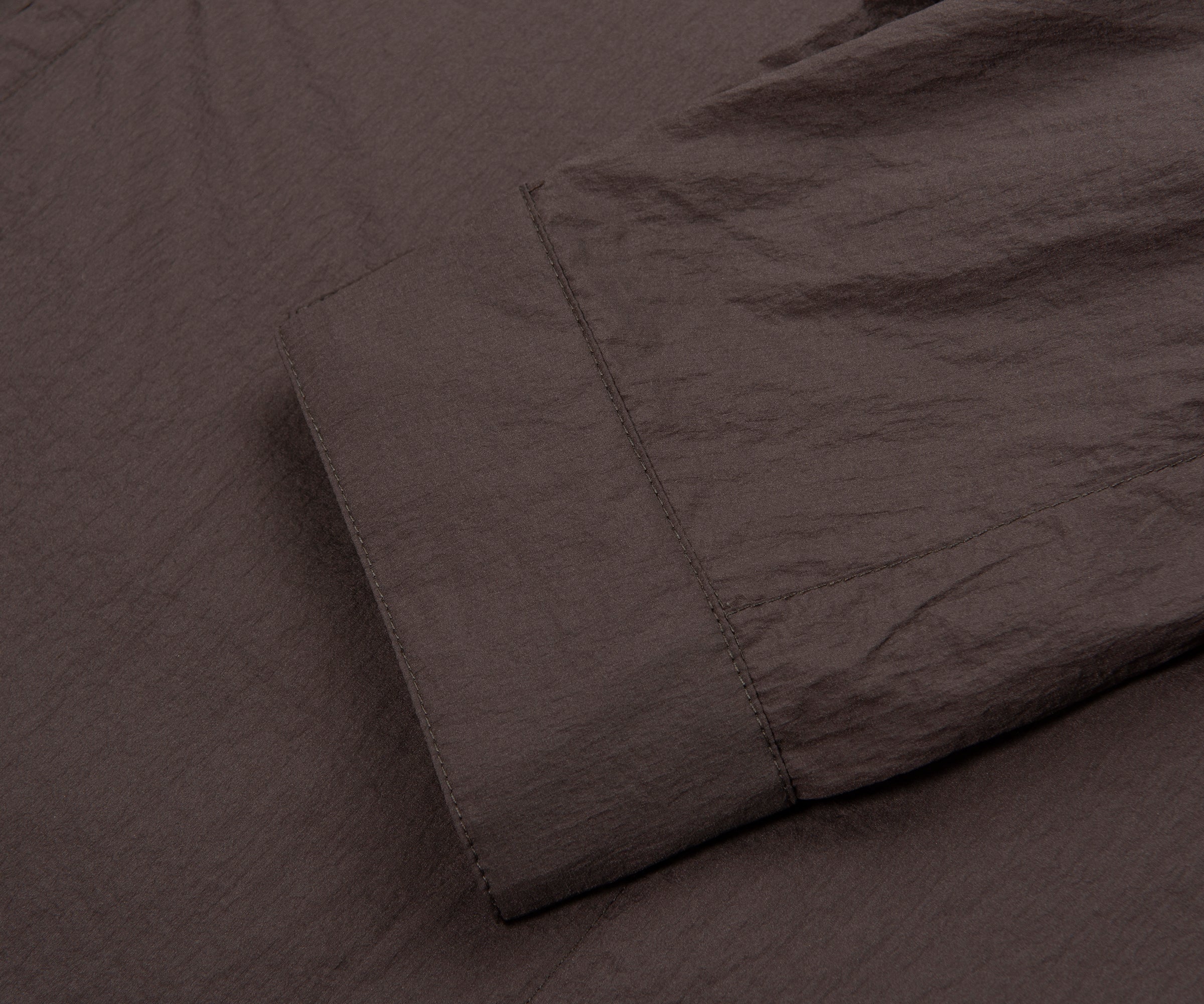 Herno Chocolate Crinkle Light Weight Overshirt - Image 5