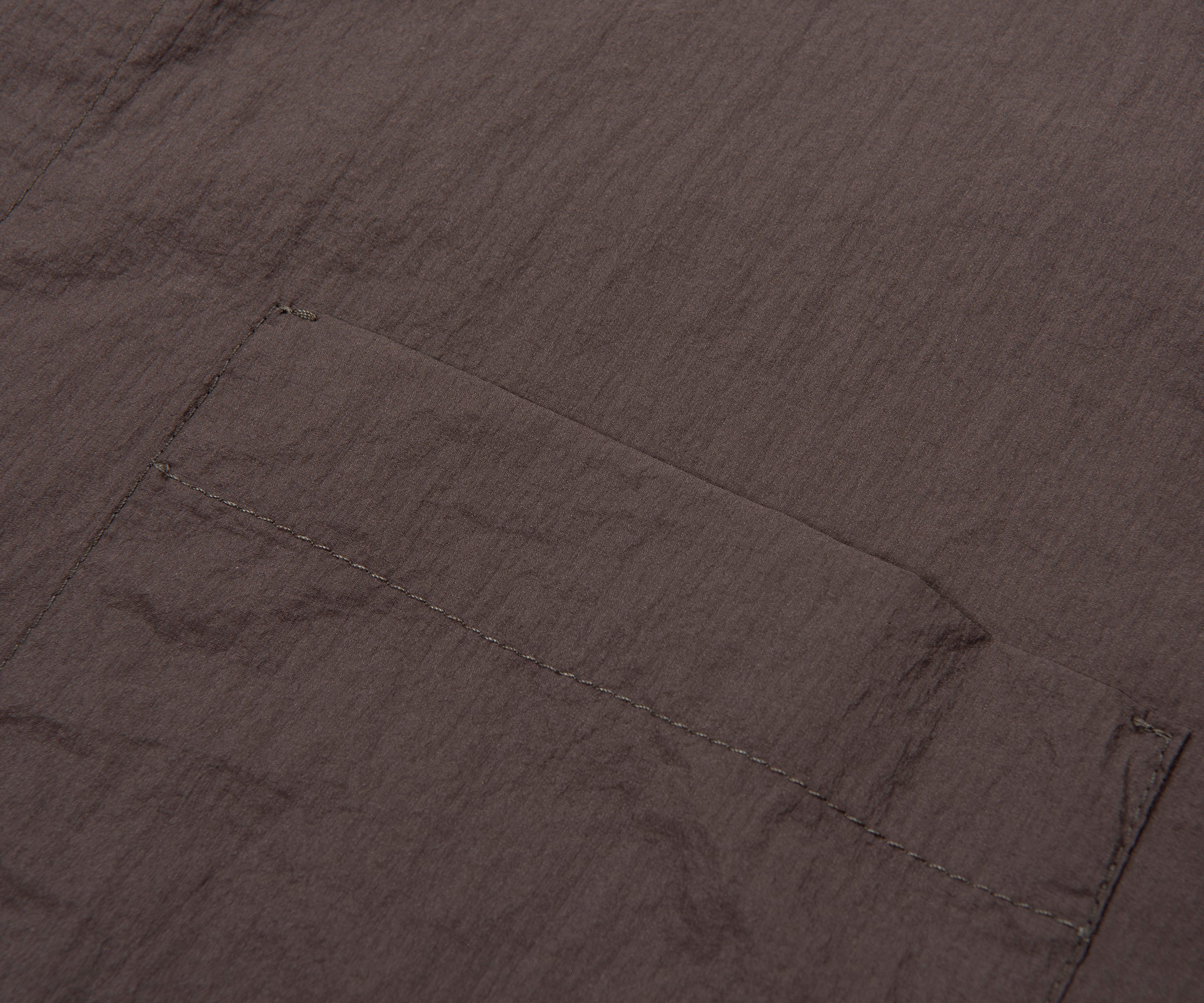 Herno Chocolate Crinkle Light Weight Overshirt - Image 6