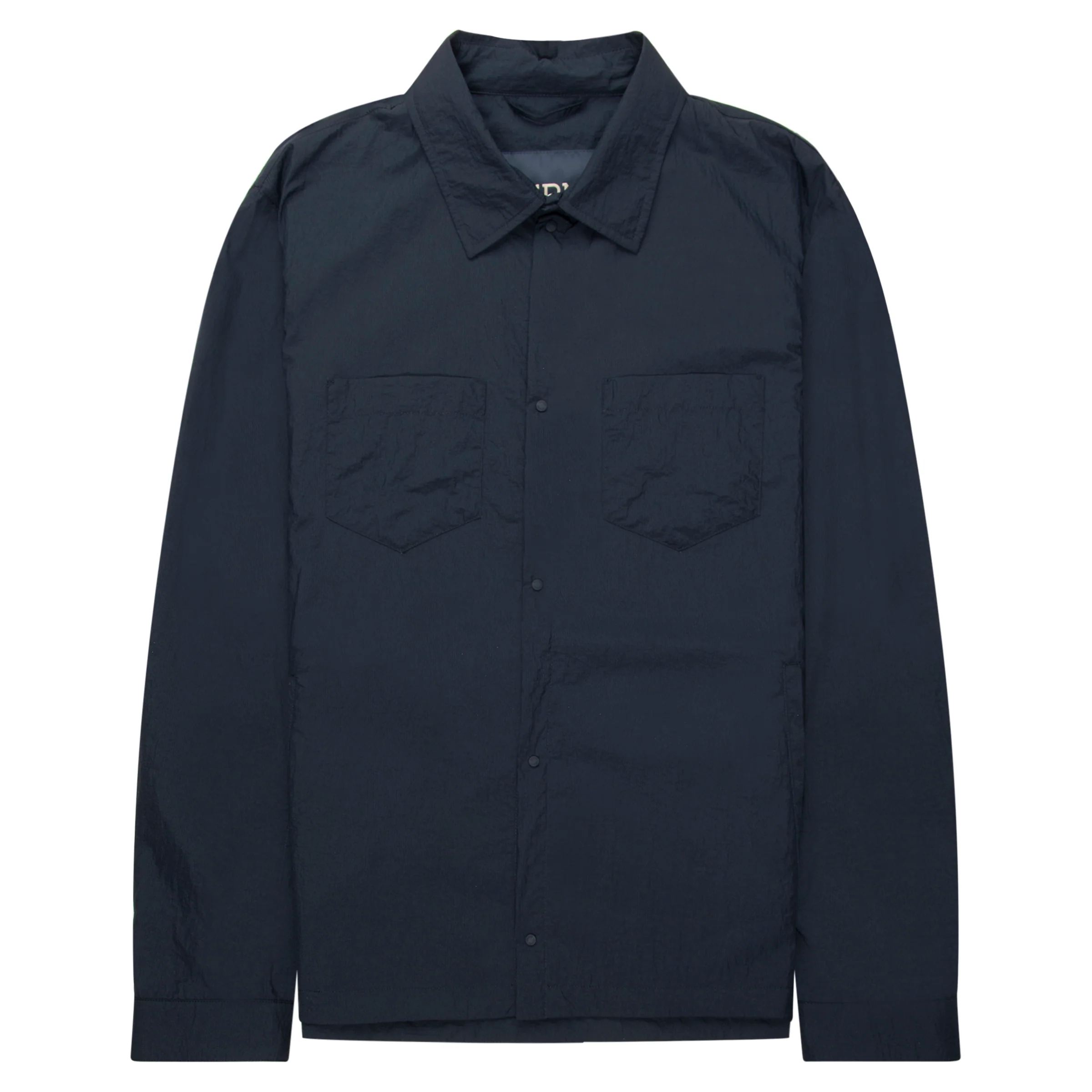 Herno Navy Crinkle Light Weight Overshirt