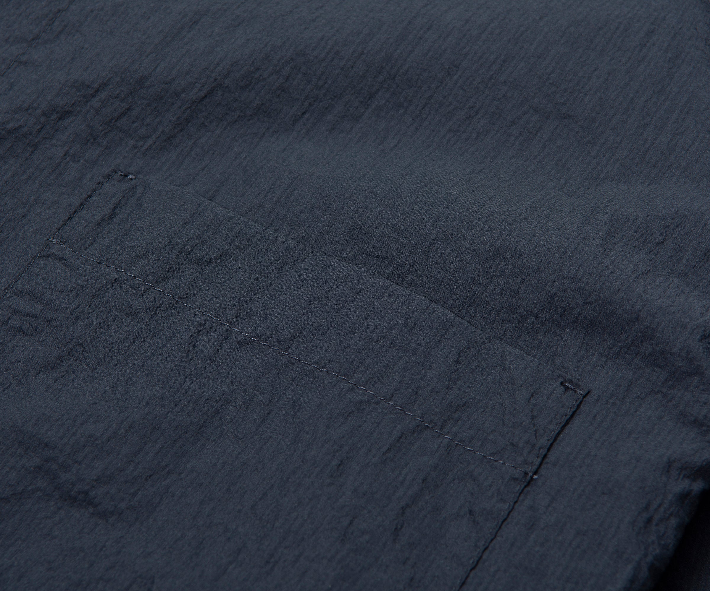 Herno Navy Crinkle Light Weight Overshirt - Image 5