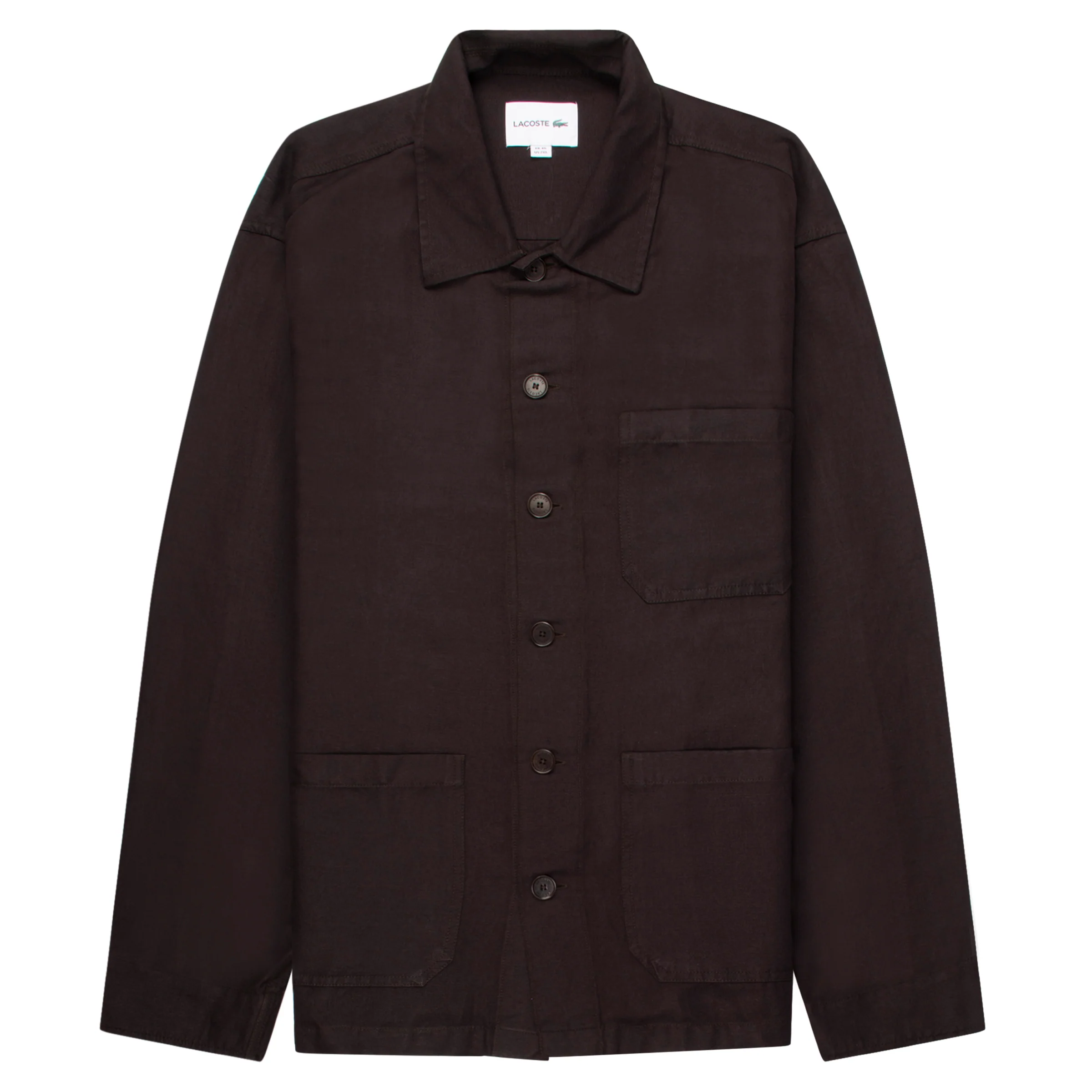 Lacoste Chocolate Linen Overshirt