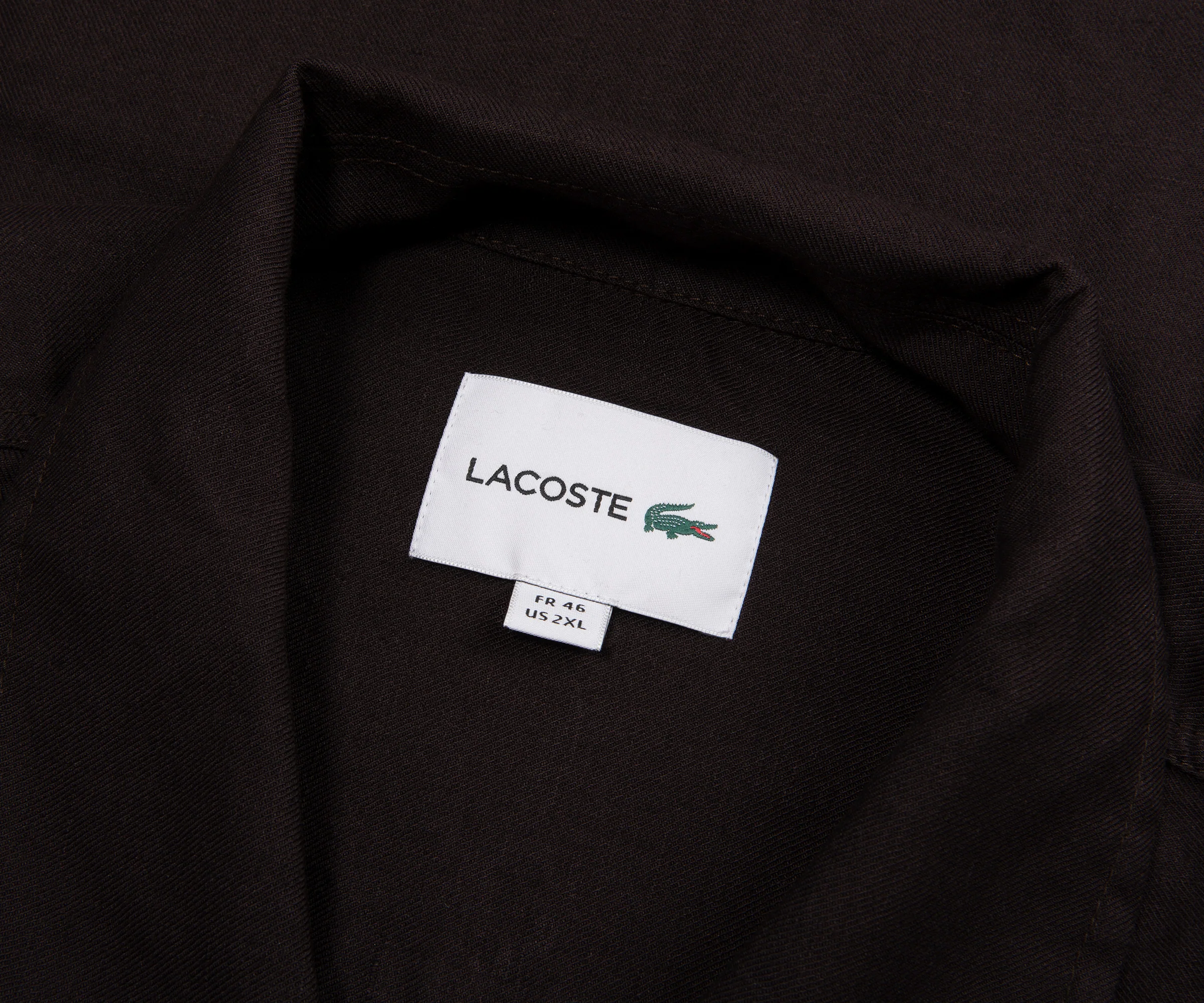 Lacoste Chocolate Linen Overshirt - Image 2