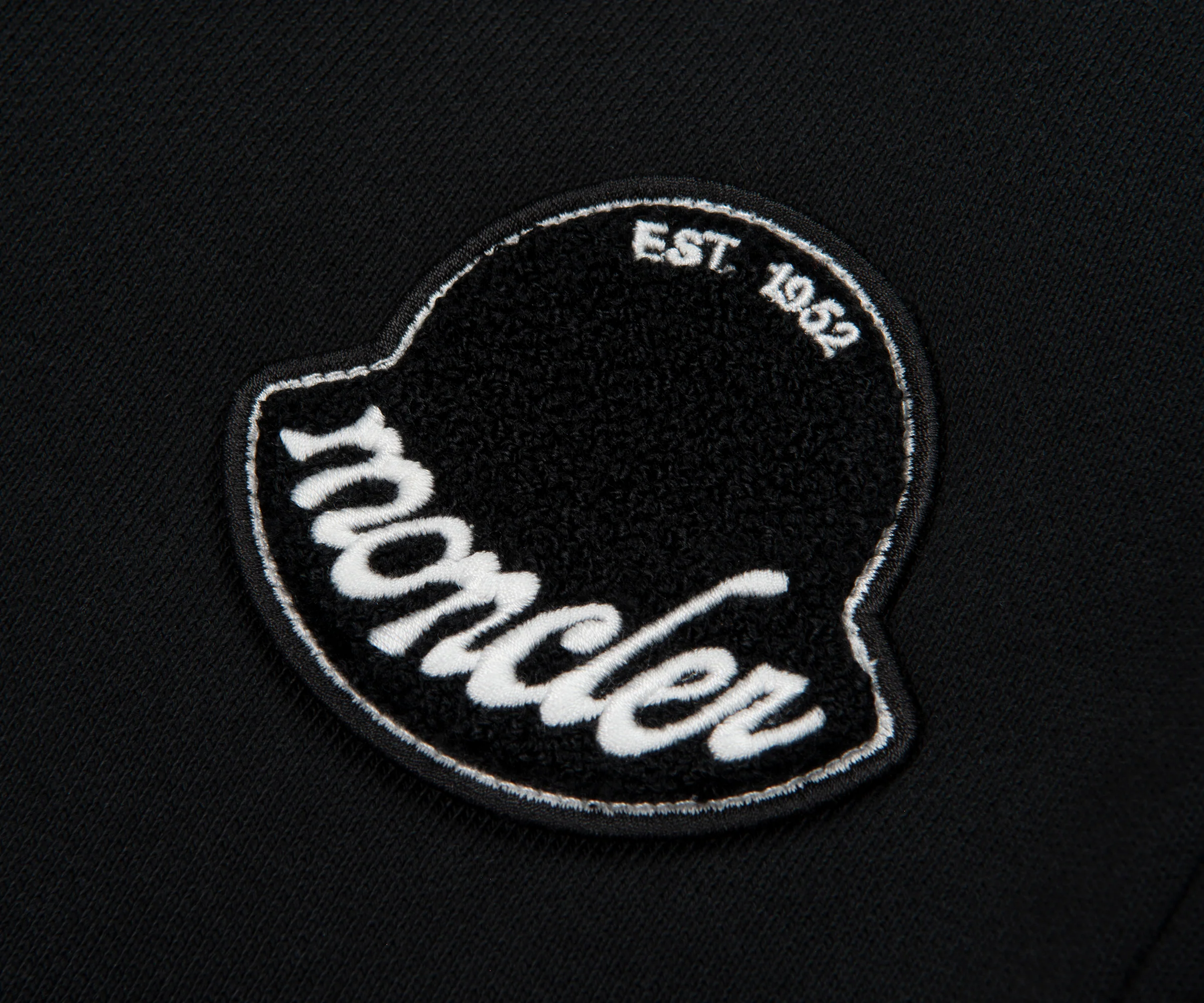 Moncler Black Fuzzy Logo Cotton Shorts - Image 4